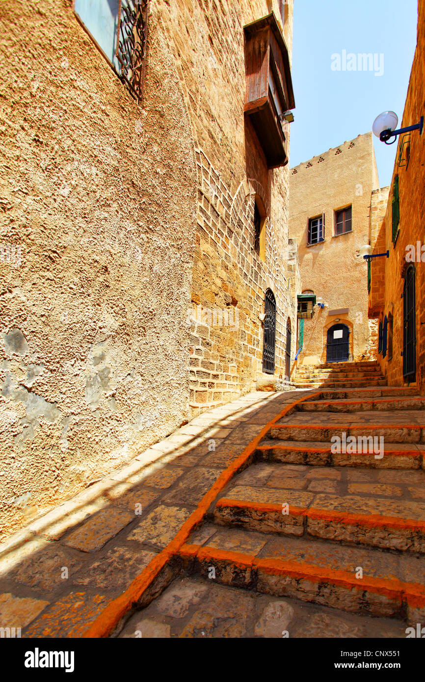 Straße im alten Yafo, Tel Aviv, Israel Stockfoto