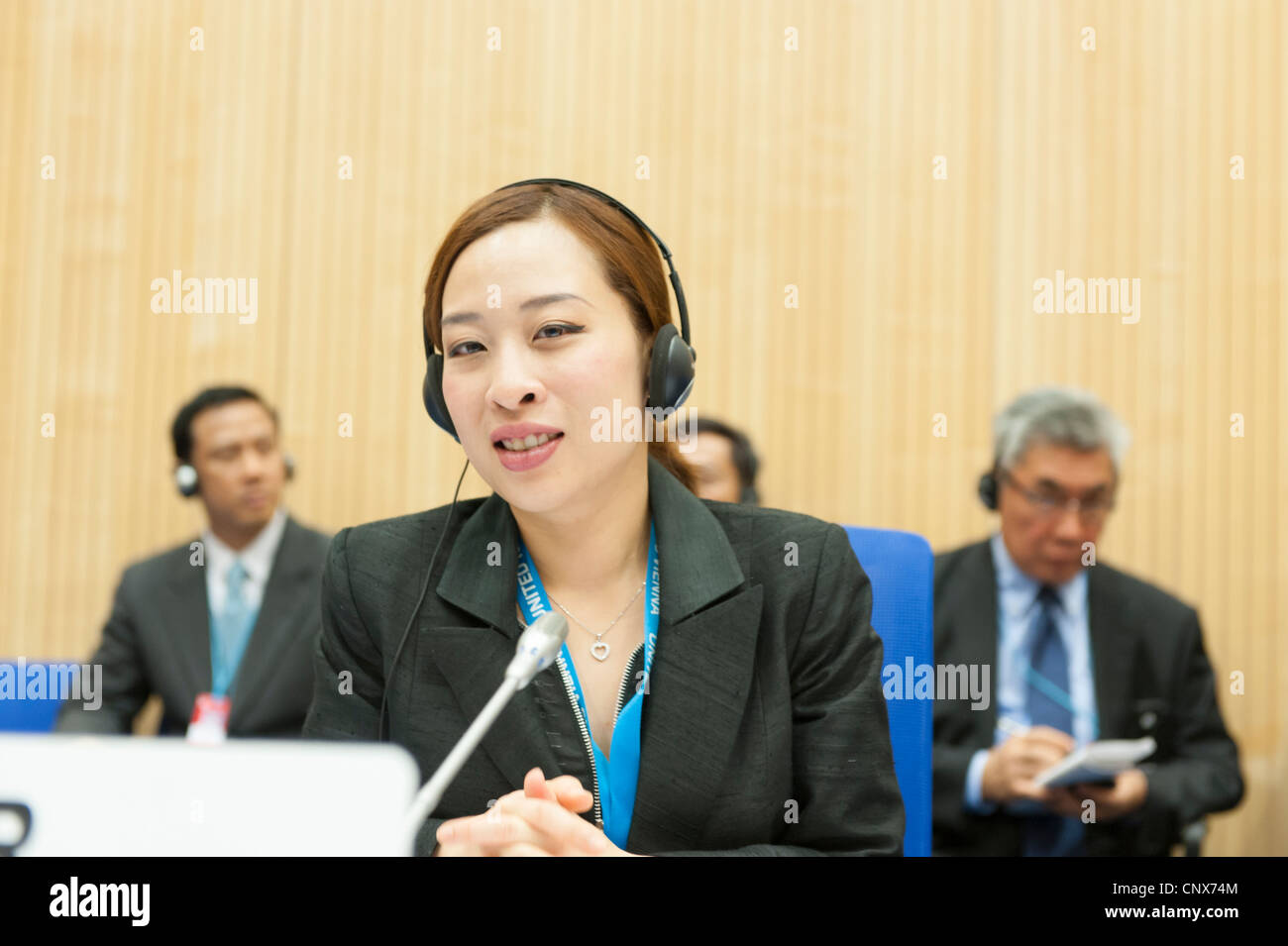 Ihre Königliche Hoheit Prinzessin Bajrakitiyabha Mahidol von Thailand, während CCPCJ Konferenz im UNOV in Wien, Österreich. Stockfoto