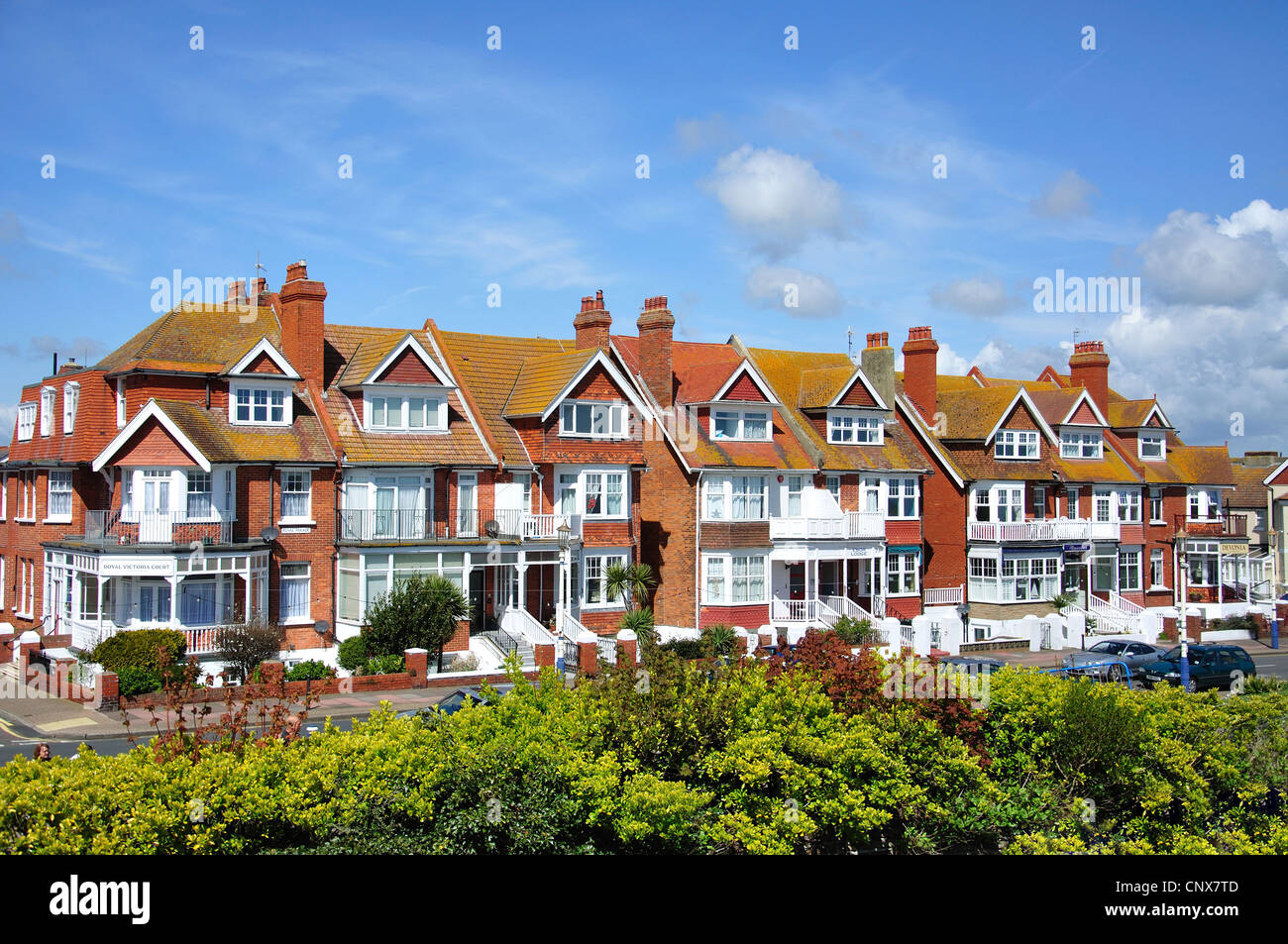 Hotels und Pensionen & auf Royal Parade, Eastbourne, East Sussex, England, Vereinigtes Königreich Stockfoto