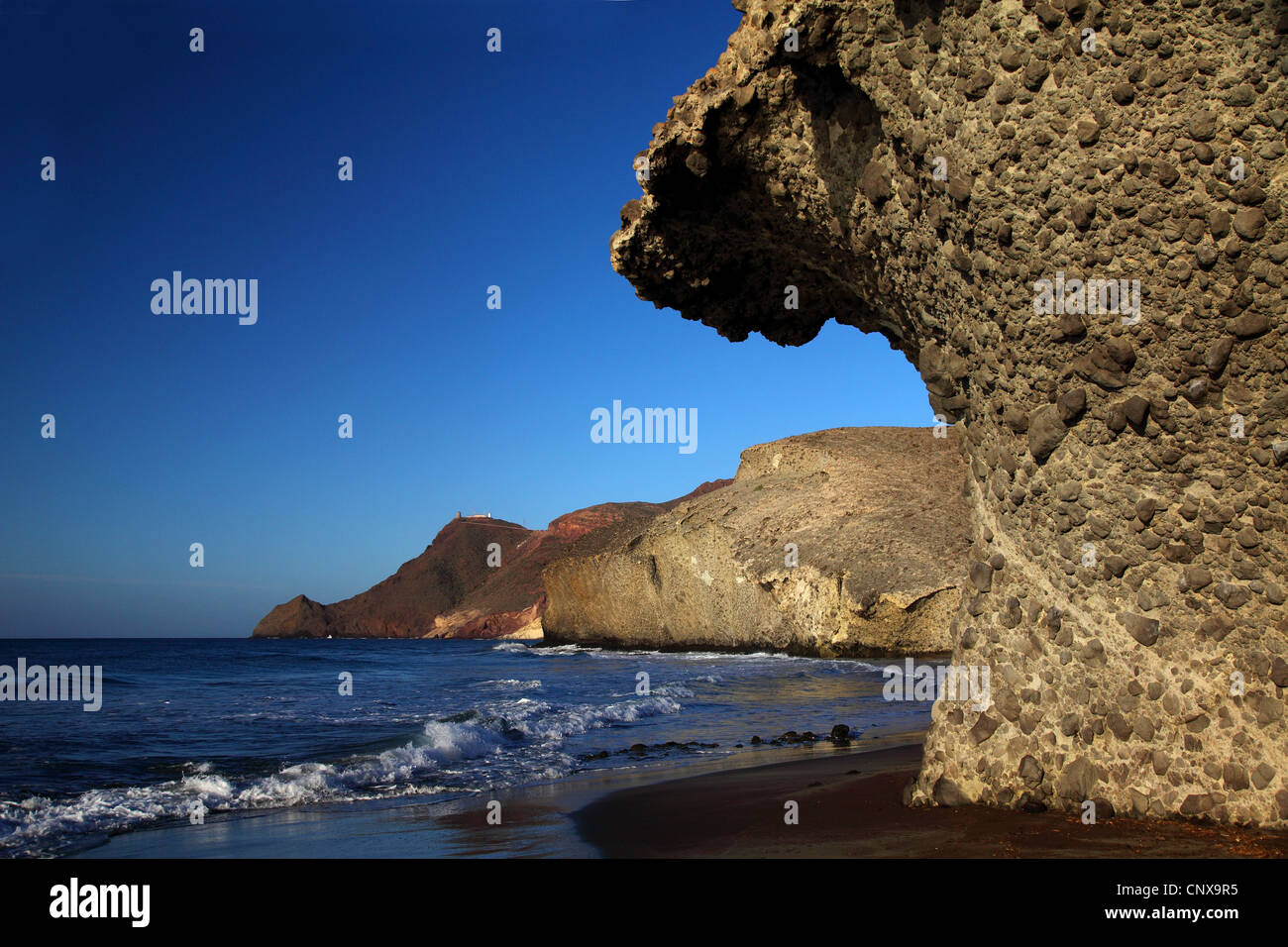 Playa del Mosul, Spanien, Almeria, Cabo De Gata Stockfoto