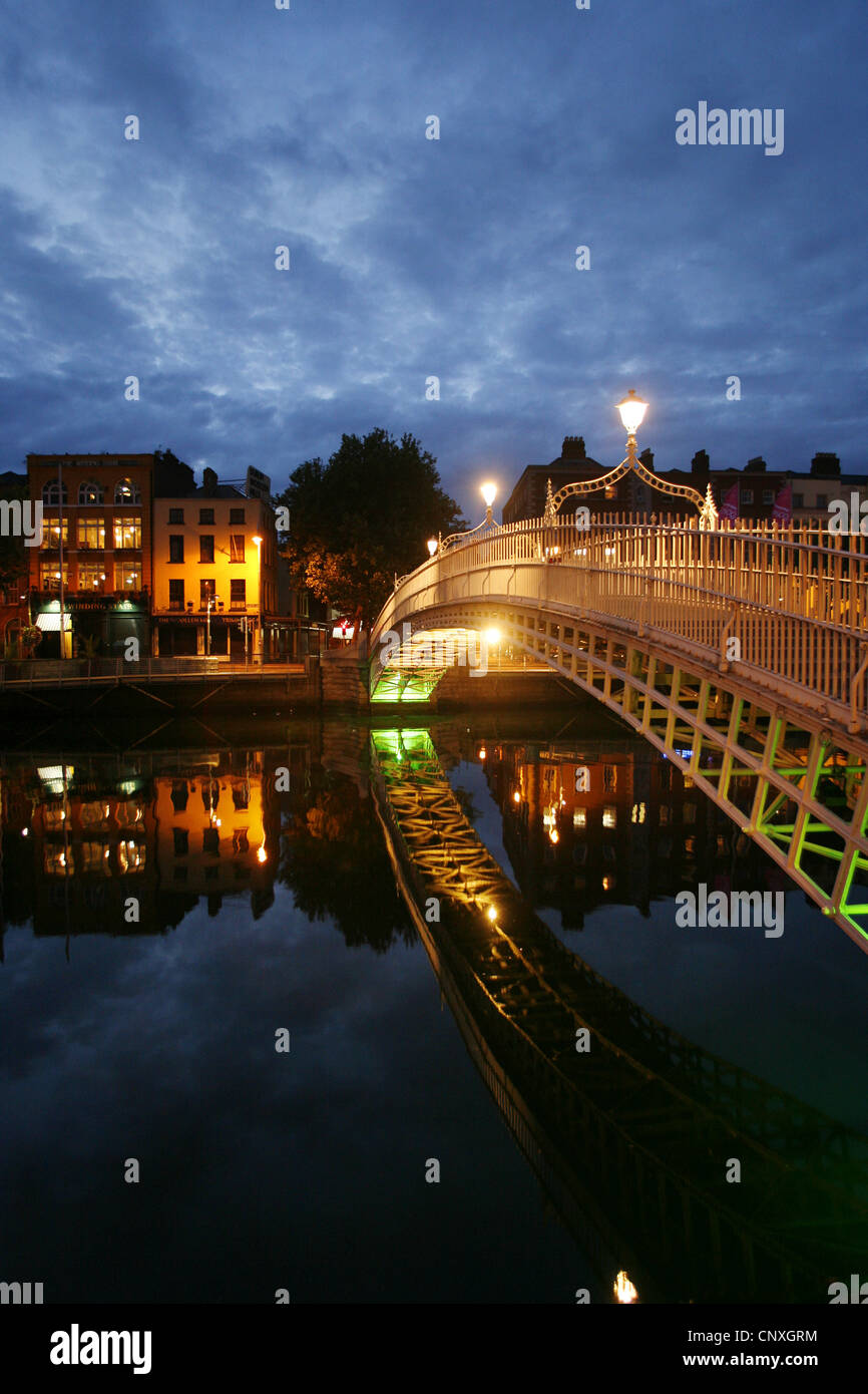 Die Ha'penny-Brücke, Dublin, Irland Stockfoto