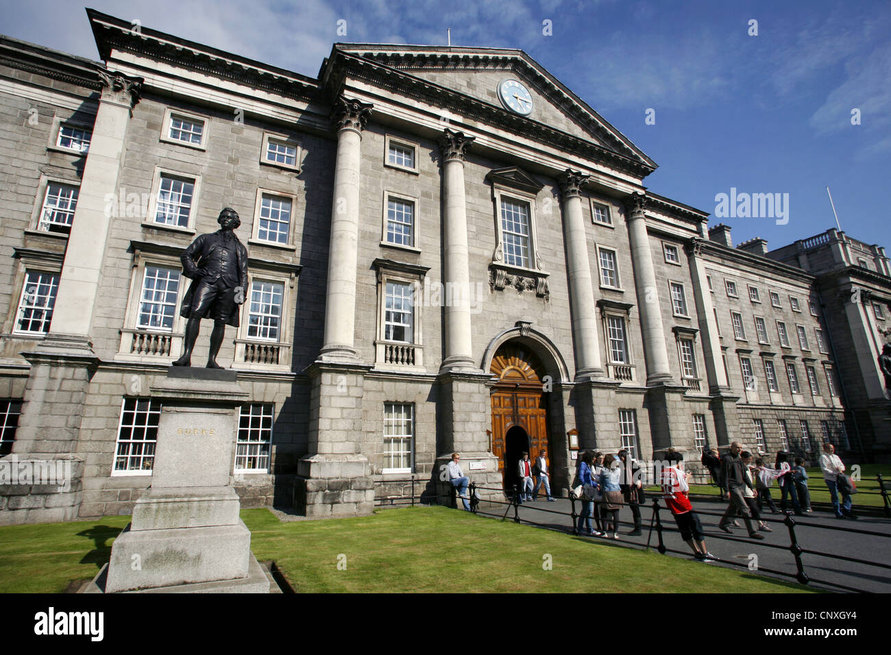 Haupteingang, Trinity College Dublin, Irland Stockfoto