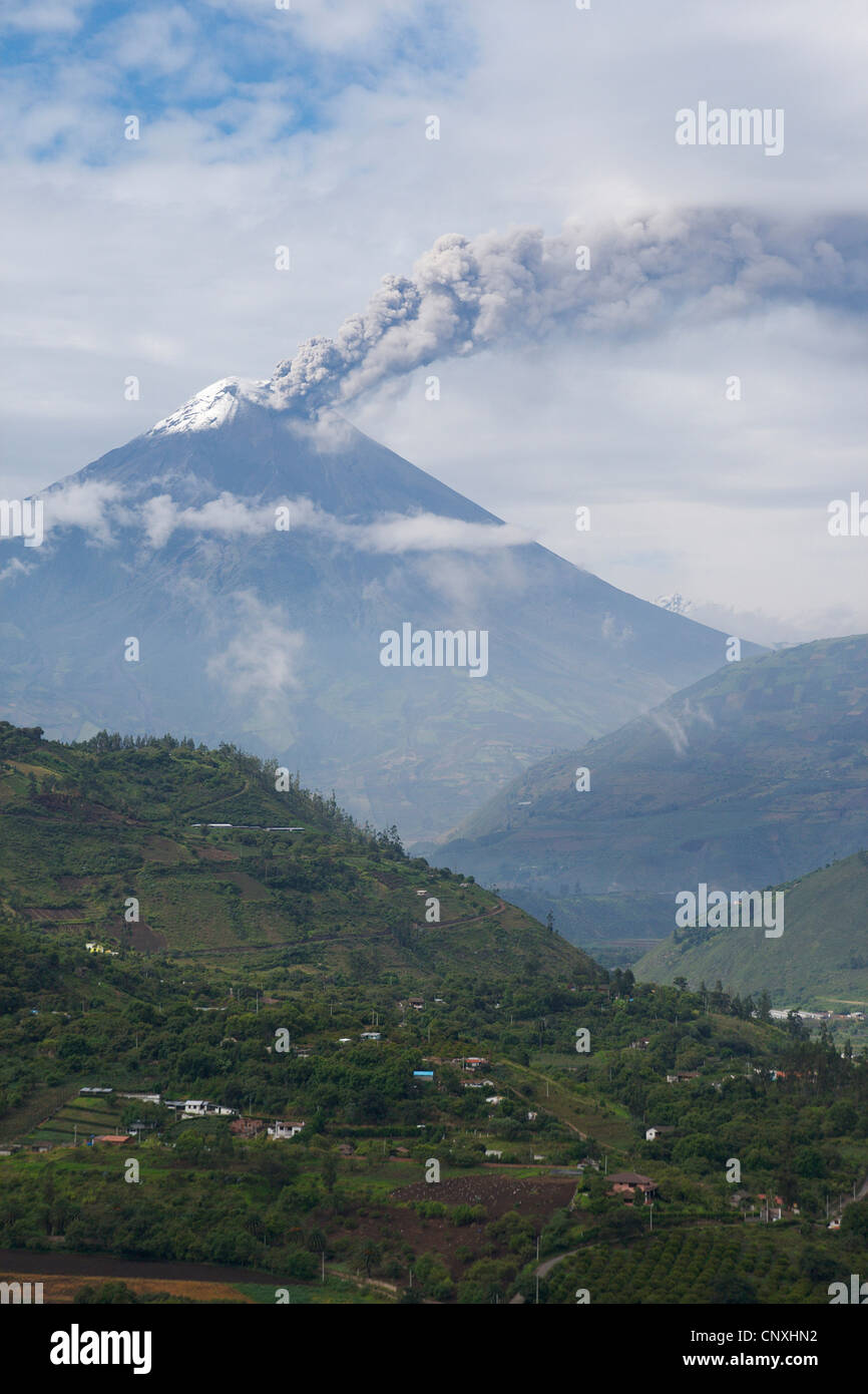 Ausbruch des Tungurahua Vulkan, Ecuador, Anden Stockfoto