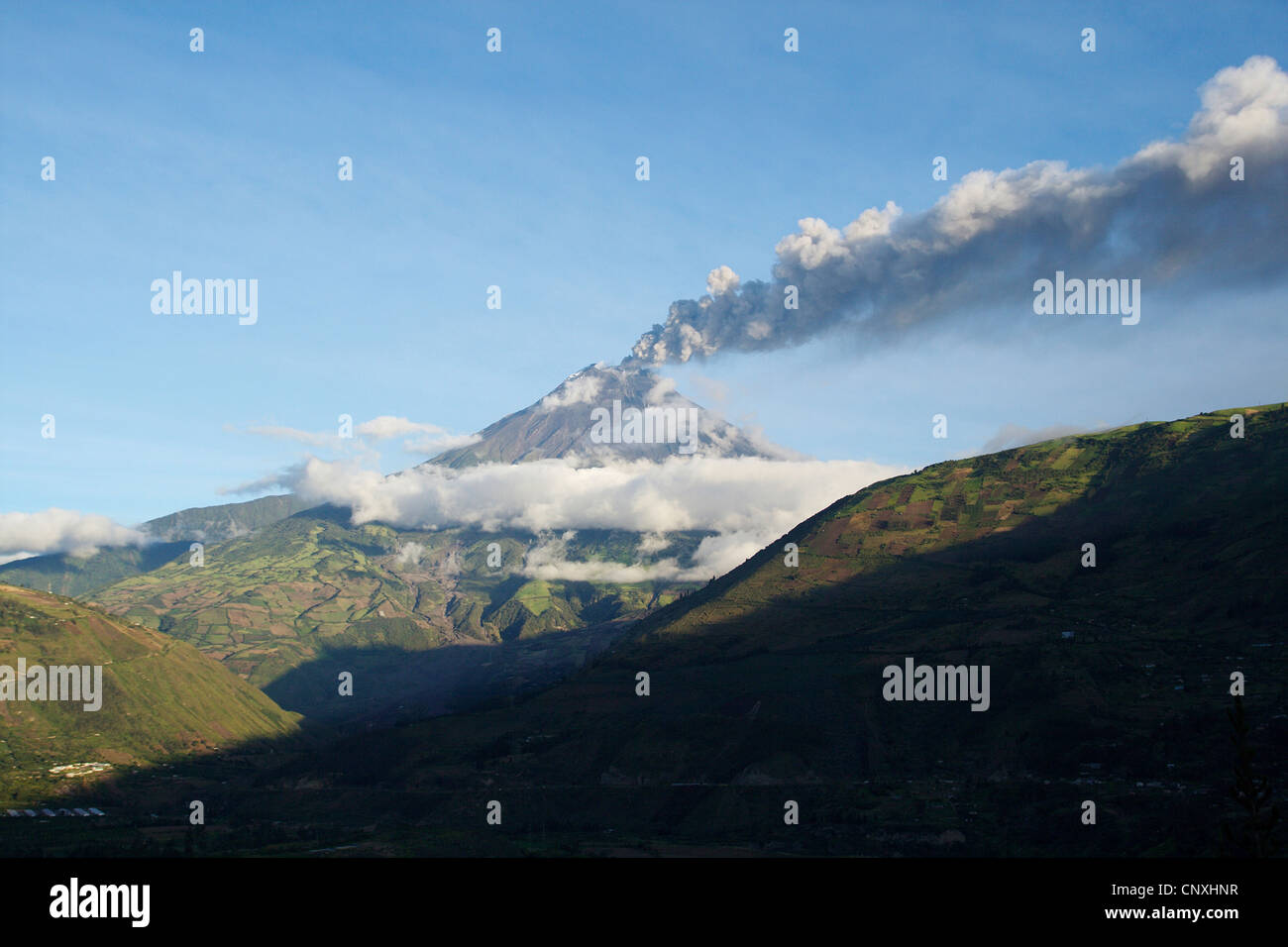 Ausbruch des Tungurahua Vulkan, Ecuador, Anden Stockfoto