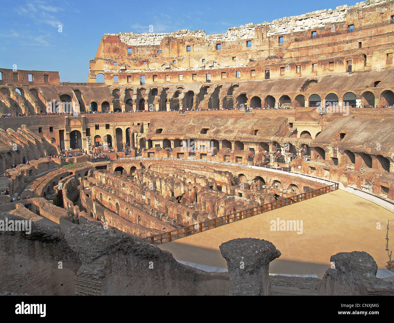Innere des Kolosseum, Rom Stockfoto