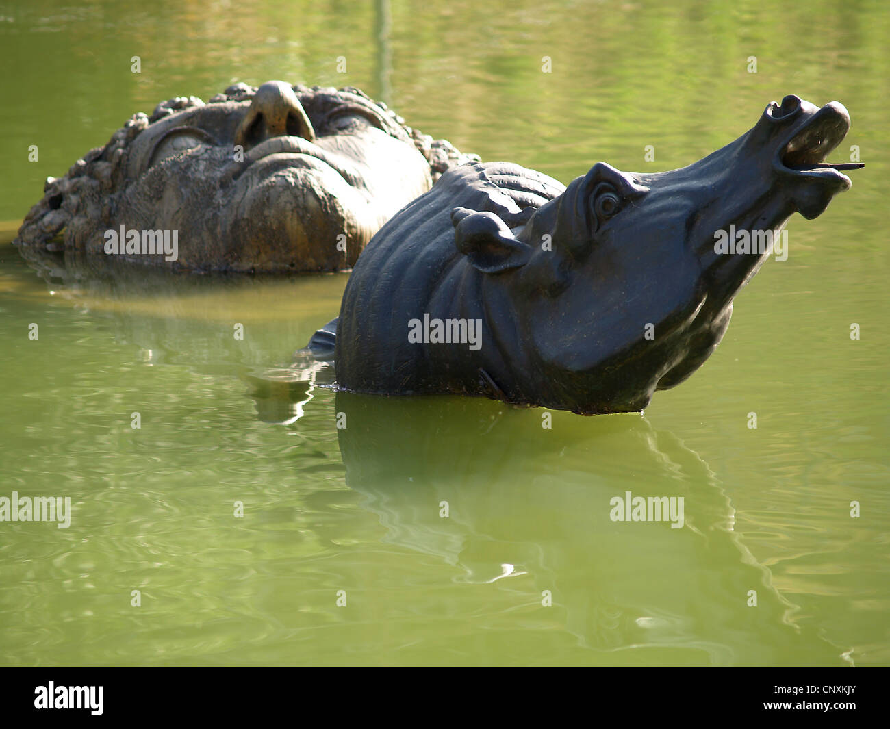 Heads-up von Hadrian im Pool des Hadrians Villa, Tivoli Stockfoto