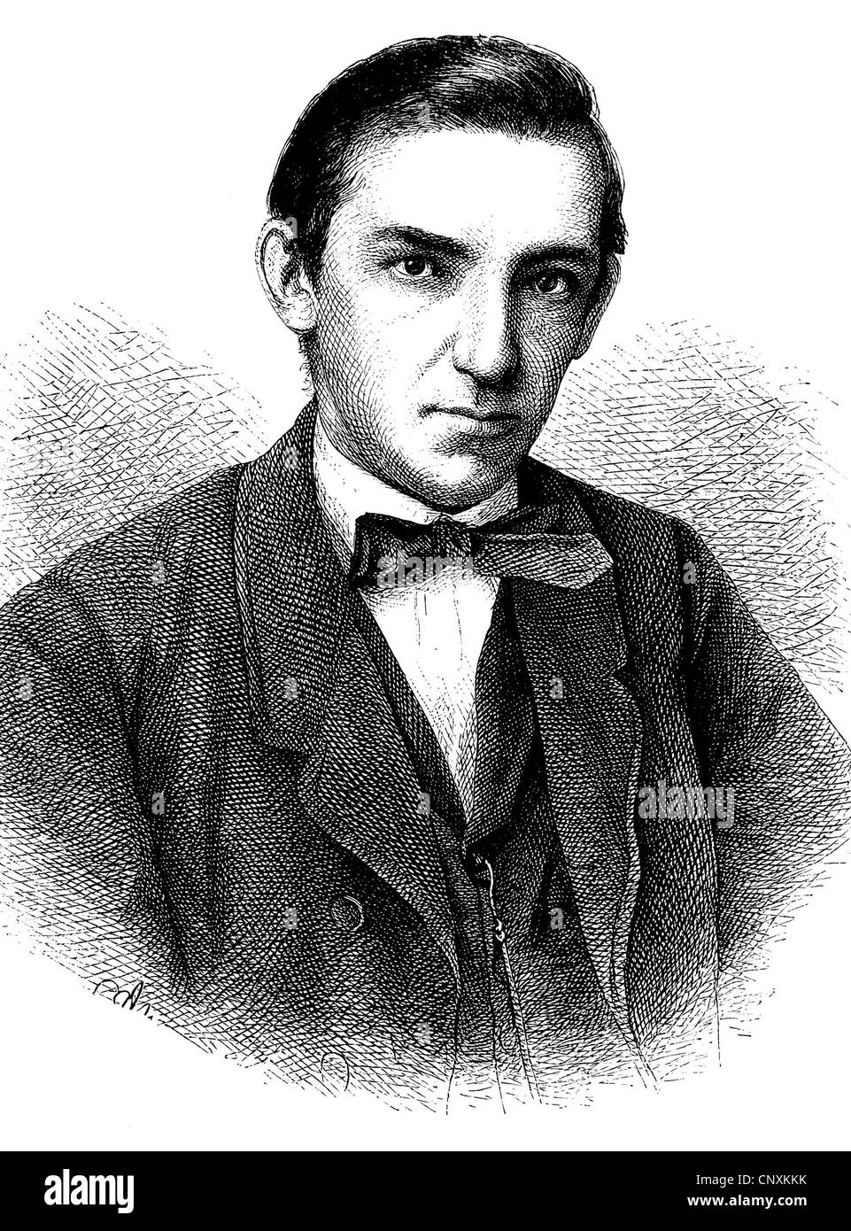 Frederick Dittes, 1829-1896, ein deutscher Pädagoge, die sich als Reformer des österreichischen Schulsystems, auch gegen das i eingesetzt Stockfoto