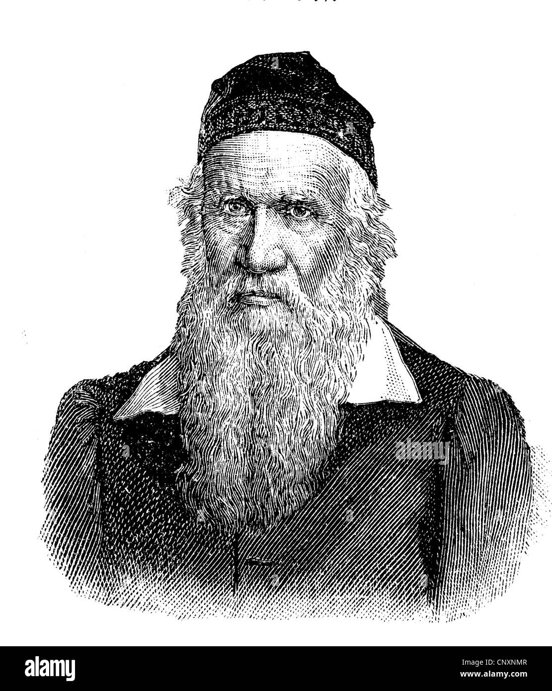 Friedrich Ludwig Jahn, auch bekannt als Turnvater Jahn, 1778-1852, den Initiator der deutschen Gymnastik Bewegung, historische en Stockfoto