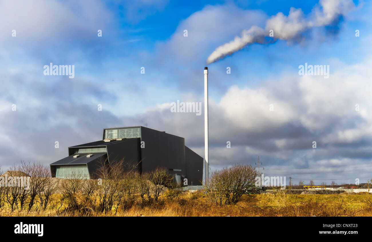 In der Nähe von Esbjerg, Dänemark ist ein Triebwerk basiert auf der Verbrennung von Abfall Stockfoto
