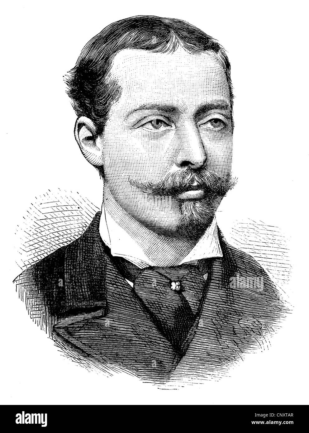 Prinz Leopold, Herzog von Albany, Porträt, historische Gravuren, 1888 Stockfoto