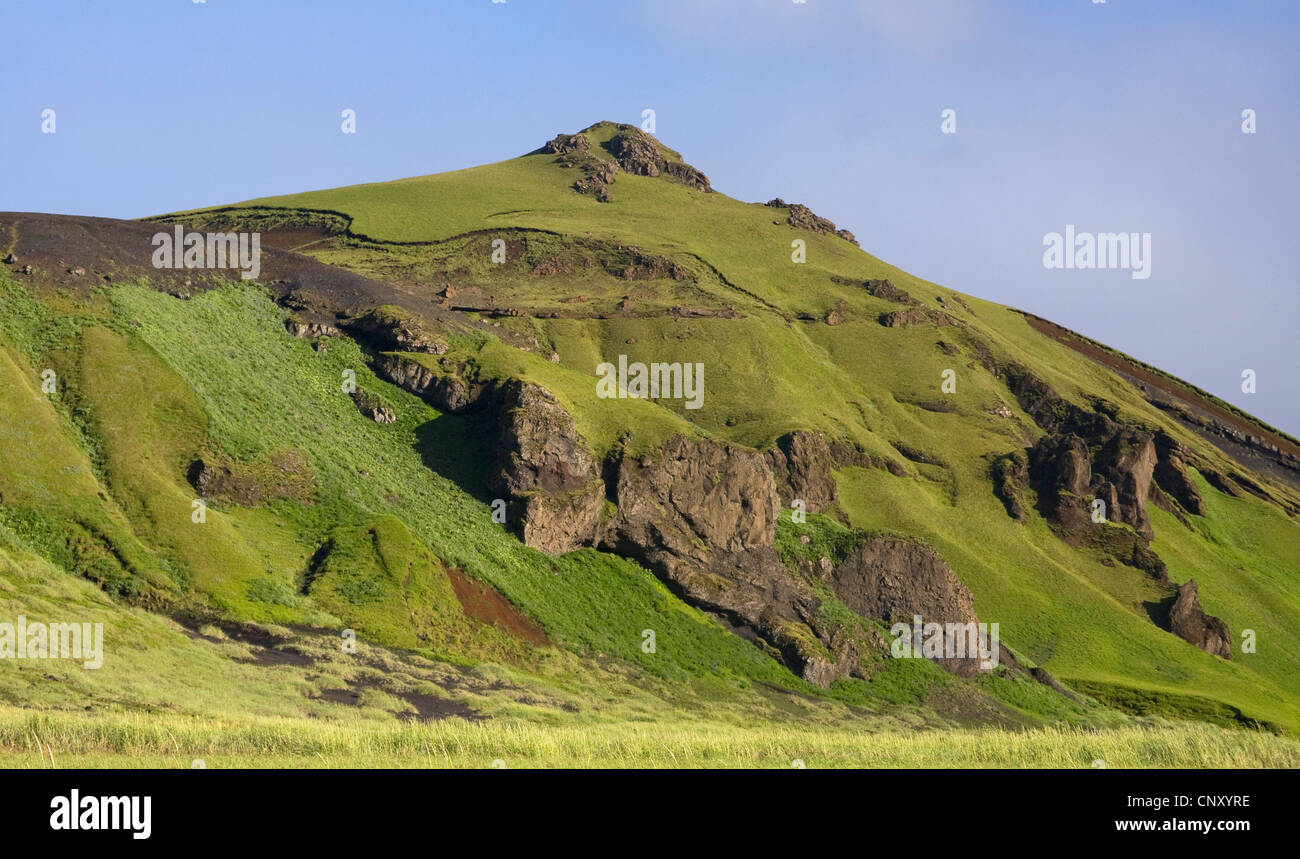 Hjoerleifshoefdi Vulkaninsel Island Stockfoto