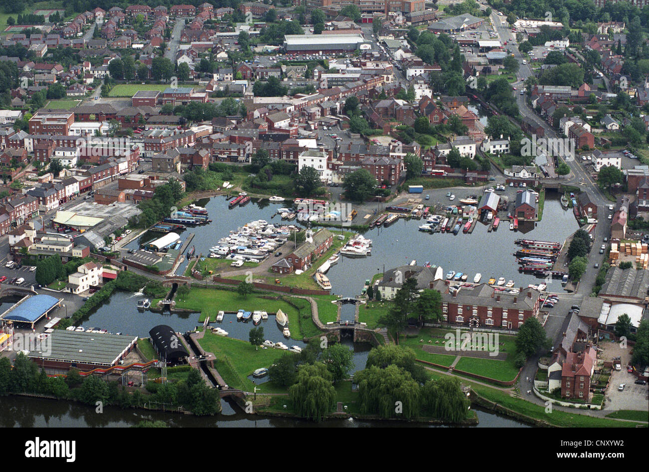 Luftaufnahme von Stourport am Severn Marina Worcestershire England Uk Stockfoto