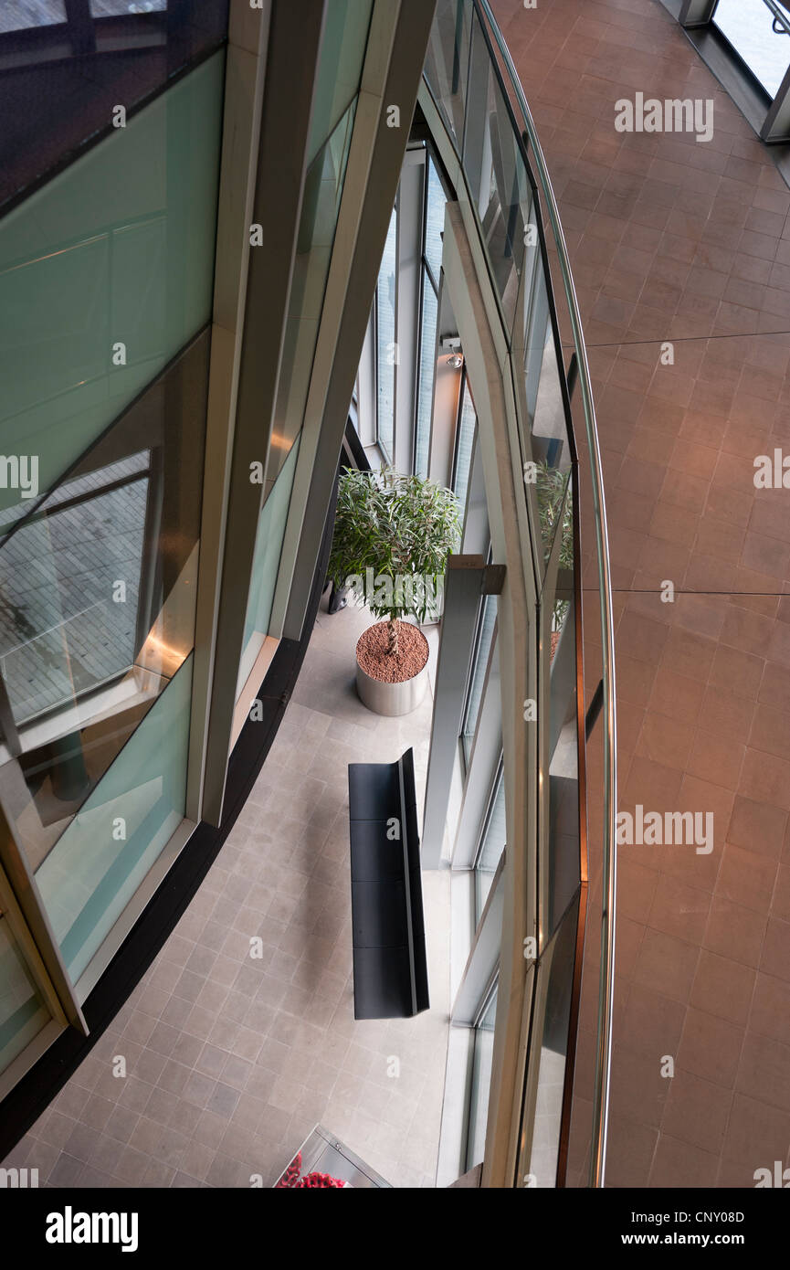 London City Hall Southbank Interior Detail Blick vom Balkon der Rezeption Möbel Stockfoto