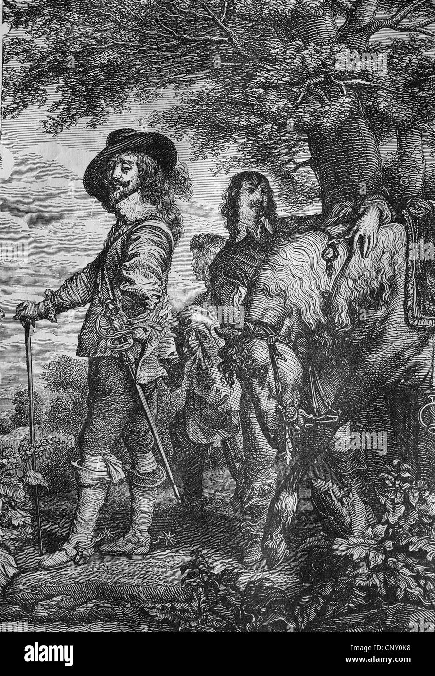 Charles I, 1600-1649, König von England, historischen Holzschnitt, ca. 1888 Stockfoto
