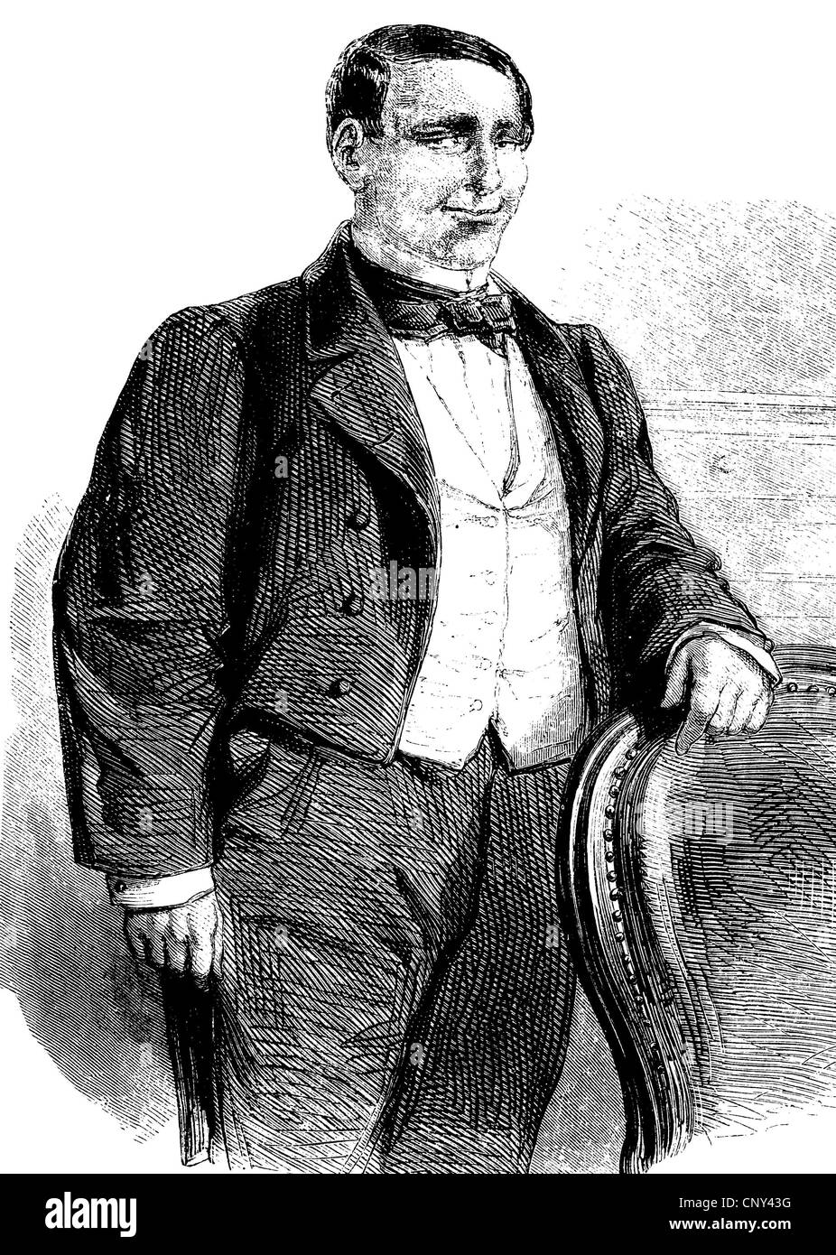 Benito Juarez Garcia, 1806-1872, mexikanischer Staatsmann und Präsident Mexikos von 1861-1872, historische Holzstich, circ Stockfoto