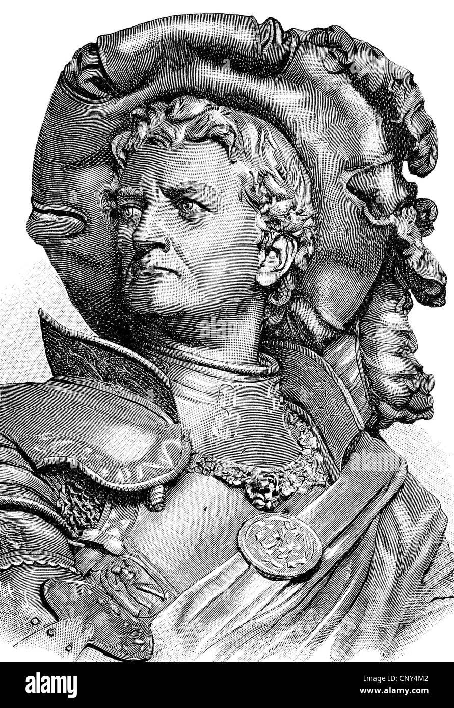 Franz von Sickingen, 1481-1523, freie kaiserliche Ritter des Heiligen Römischen Reiches, Anführer der Rheinischen und schwäbischen Ritter, hist Stockfoto