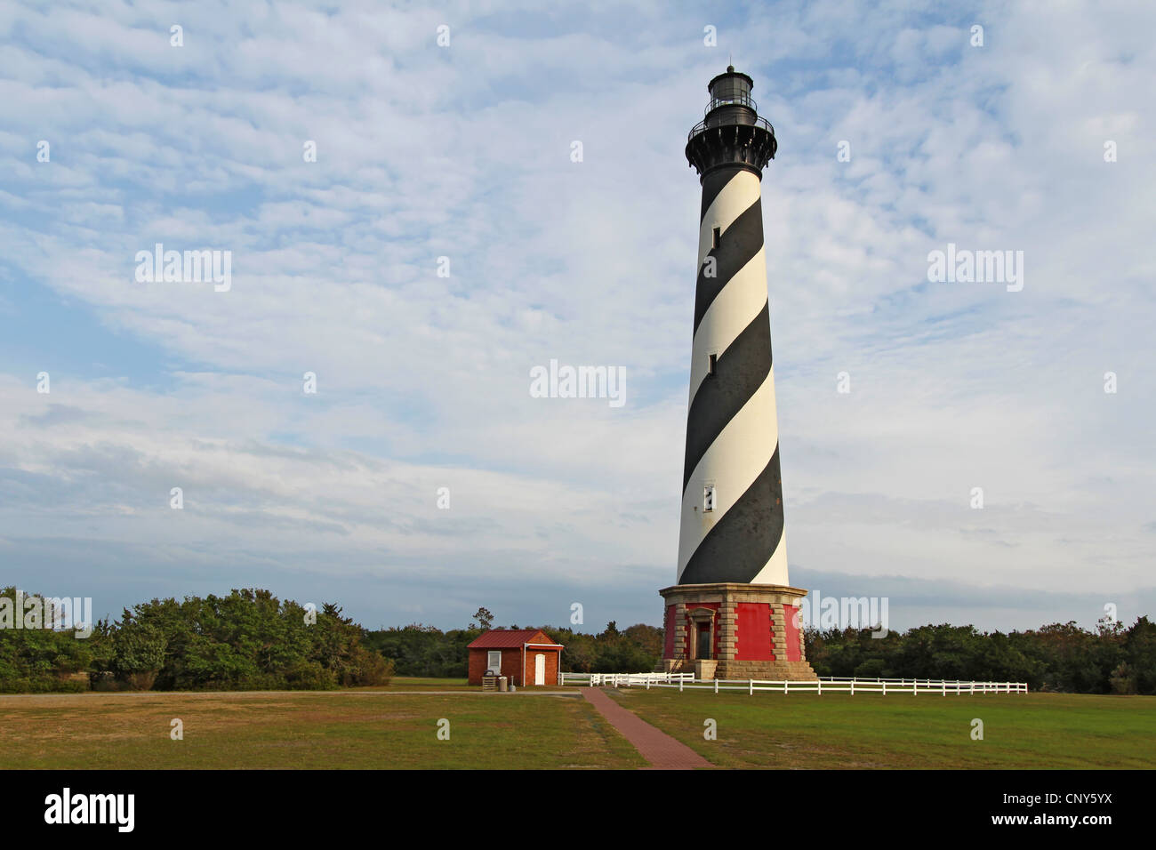 Das Cape Hatteras Leuchtturm in der Nähe von Buxton, North Carolina Stockfoto