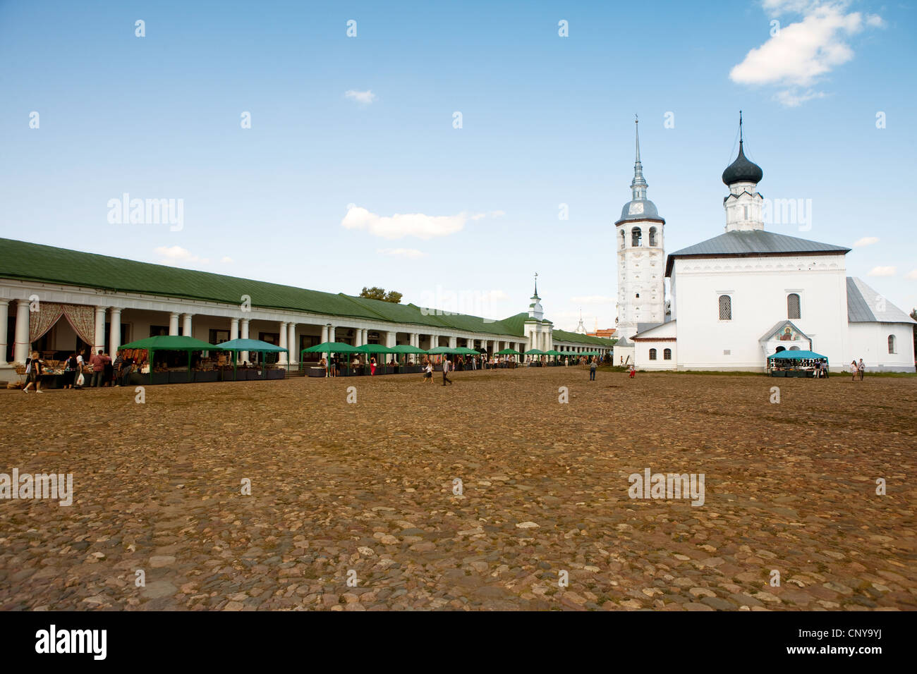 Die Auferstehungskathedrale und Marktplatz, Susdal, Russland Stockfoto