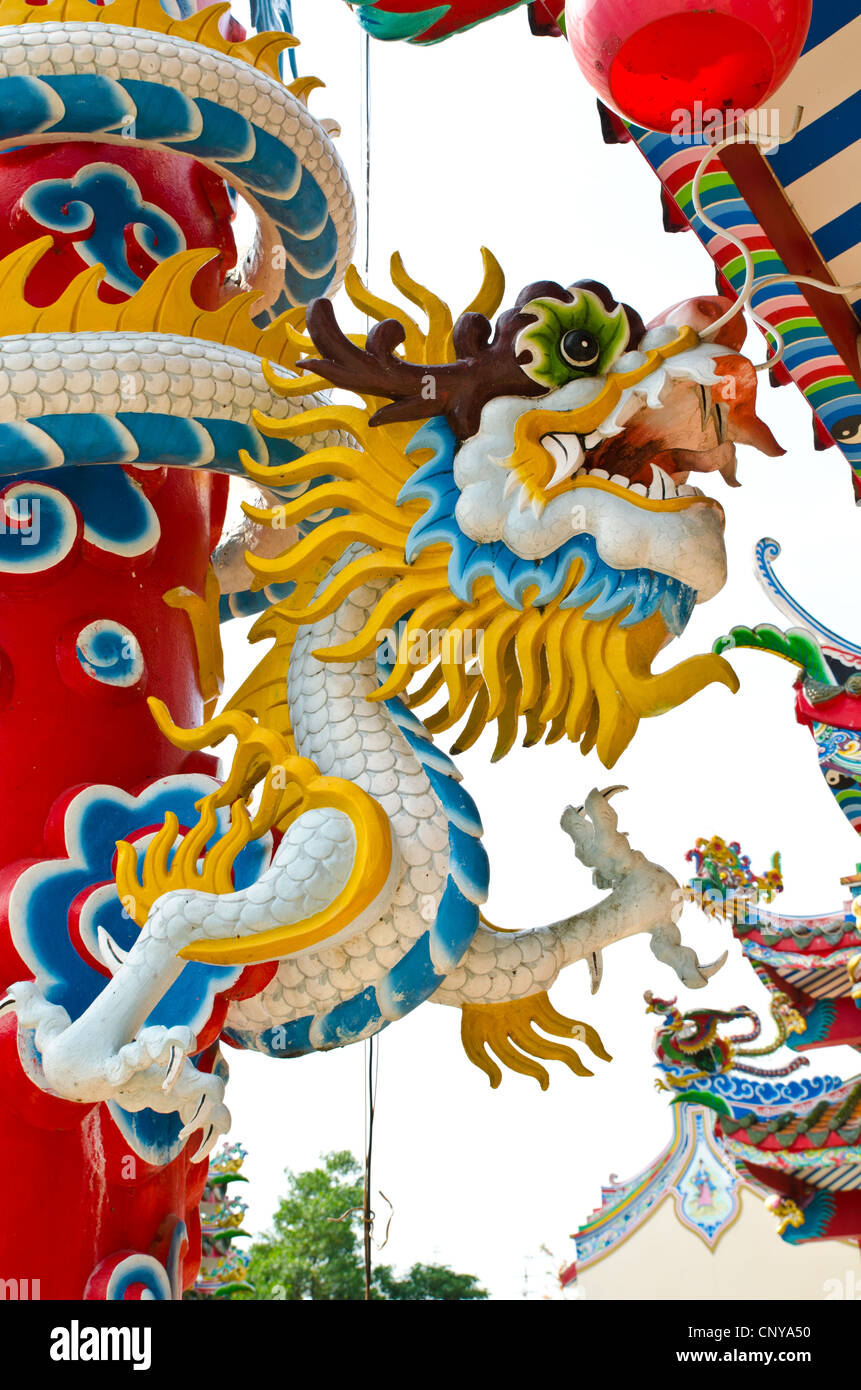 Drachen im chinesischen Tempel Stockfoto