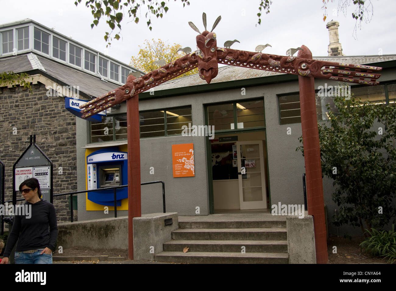 Ein Maori Tor Art Centre, Christchurch. Stockfoto
