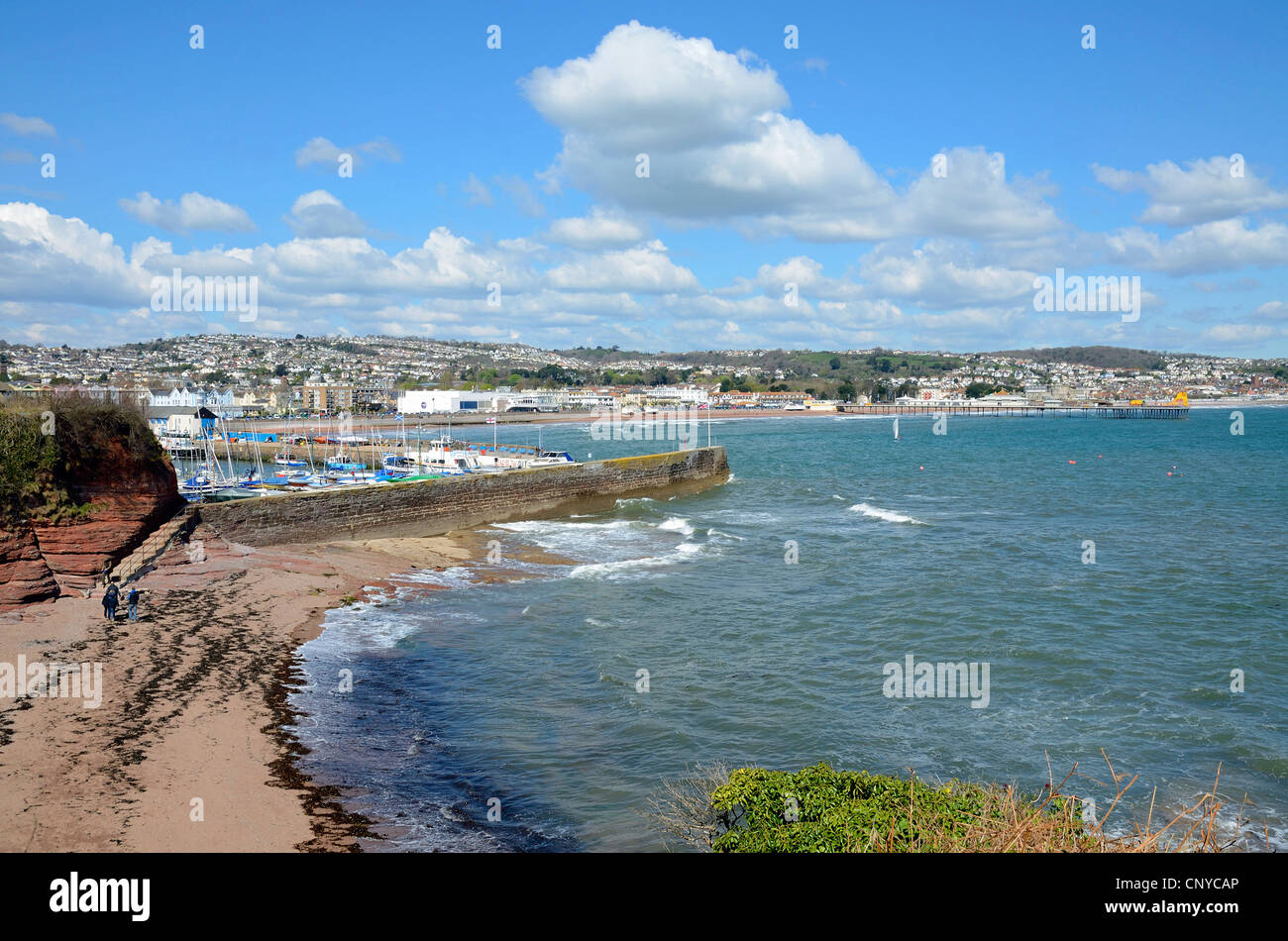 Ein Blick über Paignton von Roundham Head in Devon, England, UK Stockfoto