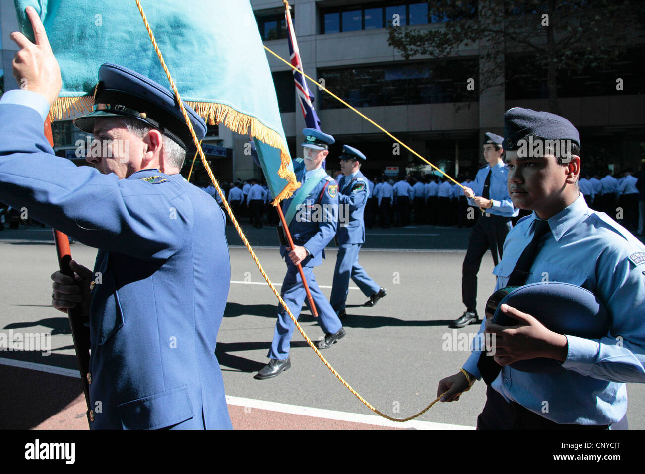 Ein Foto auf dem Anzac Day-Marsch zum Gedenken an Australiens Krieg tot in Sydney Australien 2012 getroffen. Stockfoto