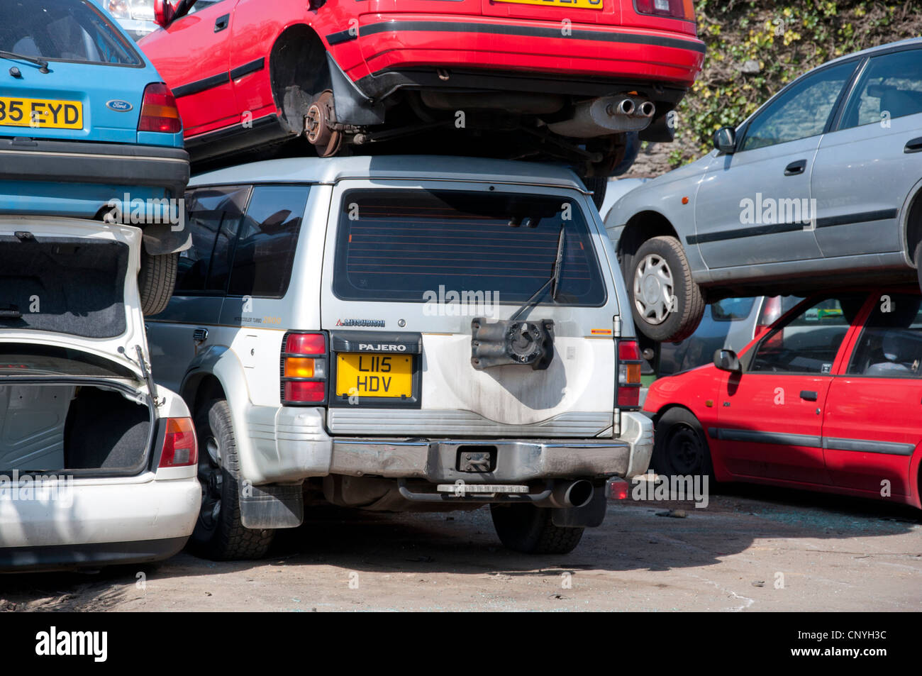 Autoschrott Stockfoto