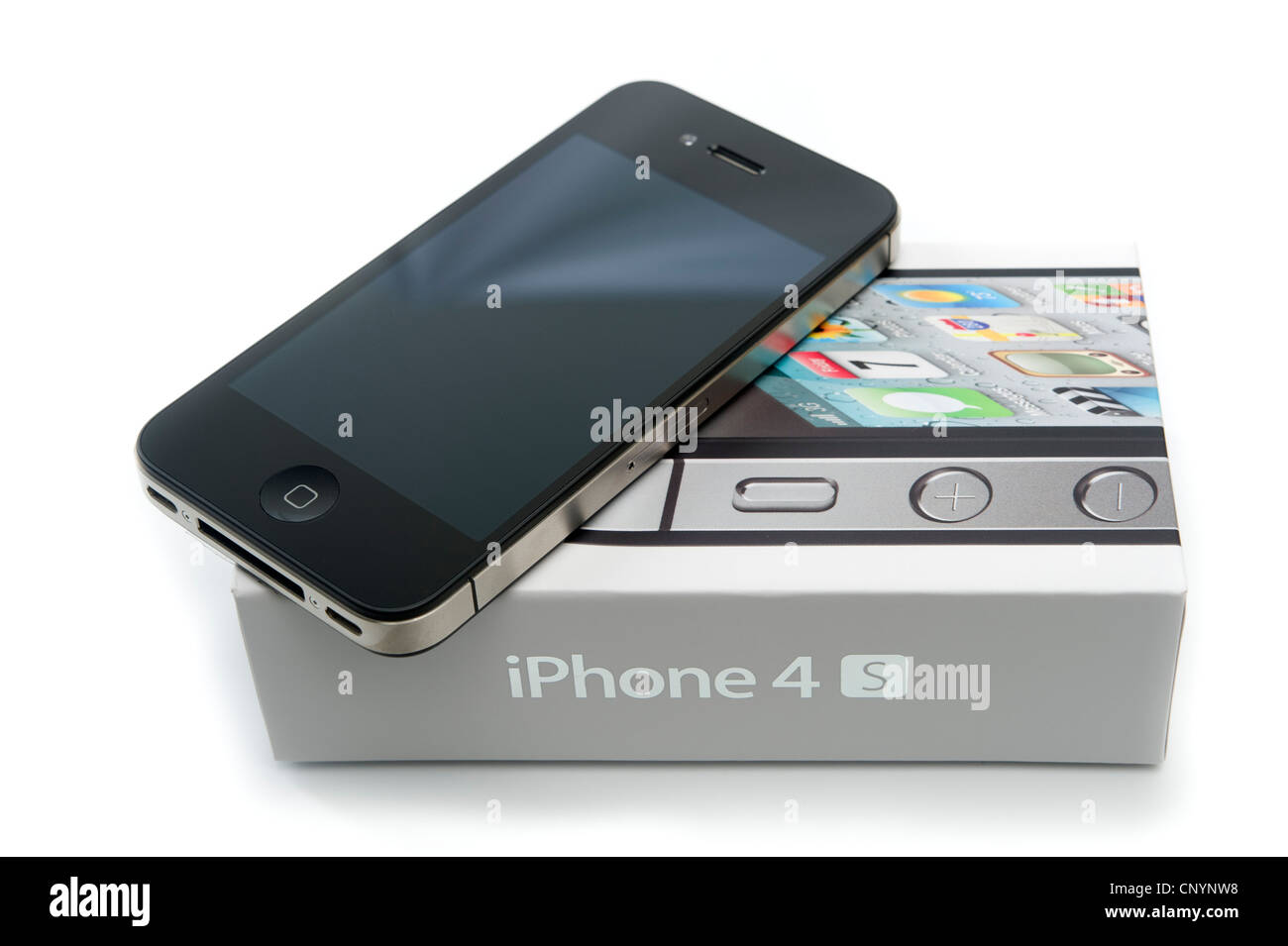 Apple iPhone 4 s mit Retail-box Stockfoto
