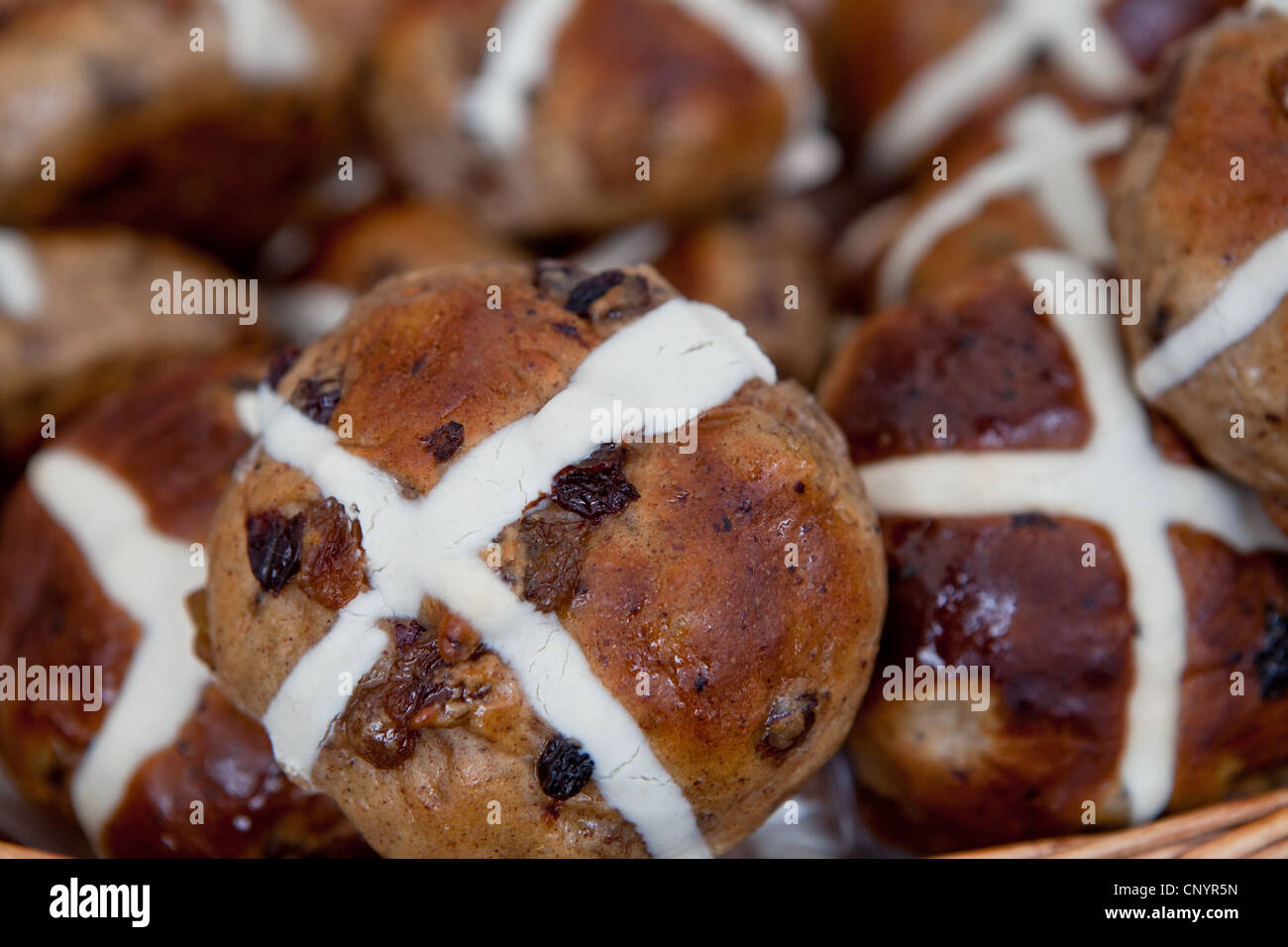 Hot Cross buns Stockfoto