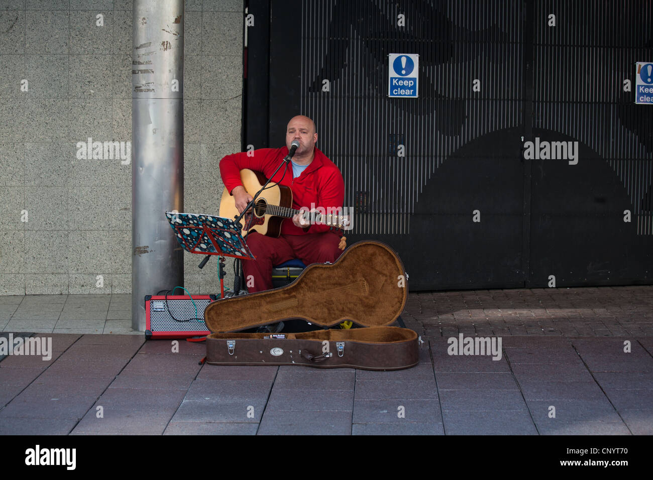 Straße Entertainer Playing Guitar Stockfoto