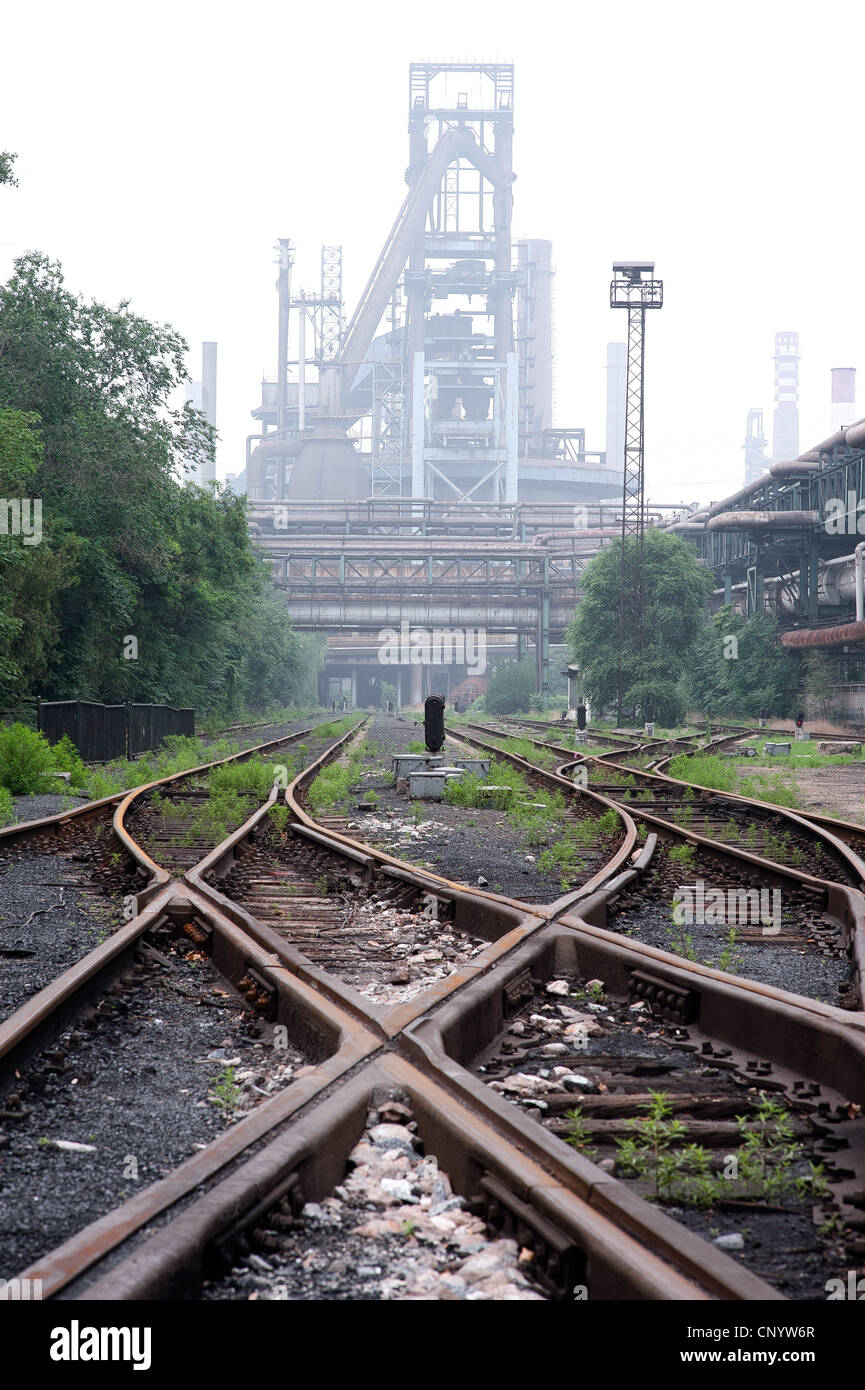 Verlassene Stahlwerk in Peking Stockfoto