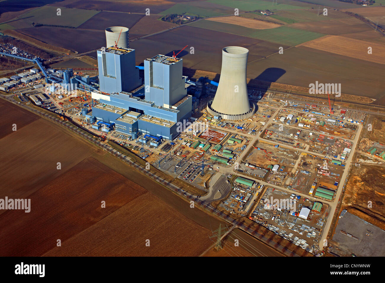 Kraftwerk Neurath II derzeit im Bau, Deutschland, Grevenbroich Stockfoto