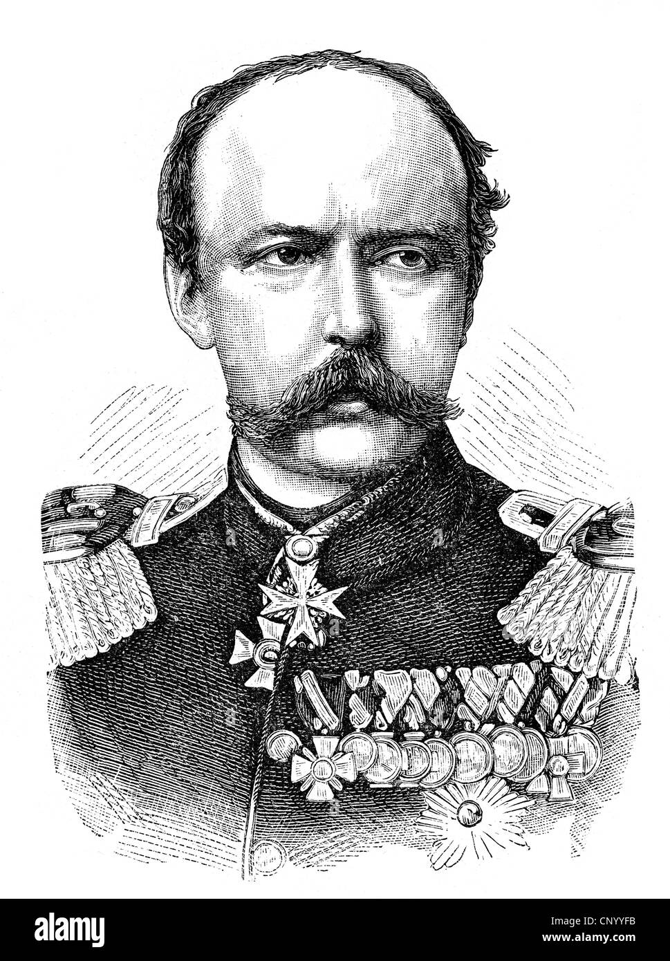 Karl, 29.6.1801 - 21.1.1883, Prinz von Preßburg, preussischer General, Porträt, Holzgravur, ca. 1880, Stockfoto