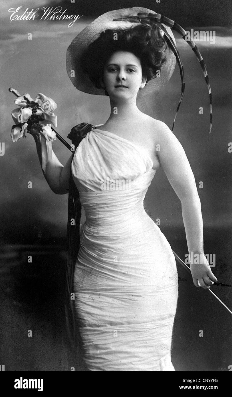 Whitney, Edith, Schauspielerin, halbe Länge, ca. 1900, Stockfoto