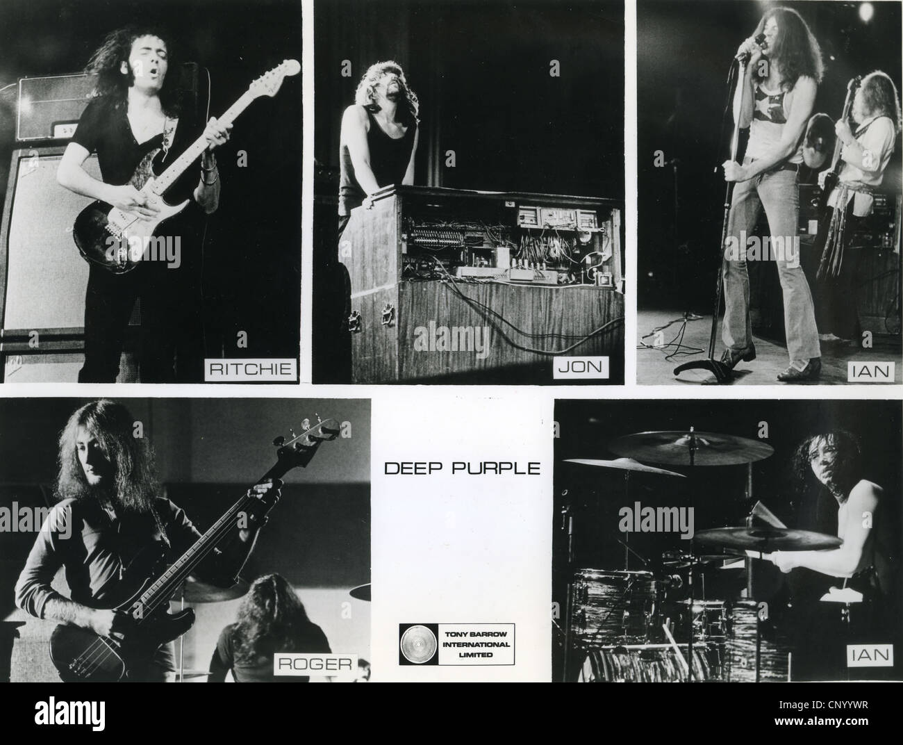 DEEP PURPLE-Werbe-Fotos von UK-Rock-Gruppe über 1968 Stockfoto