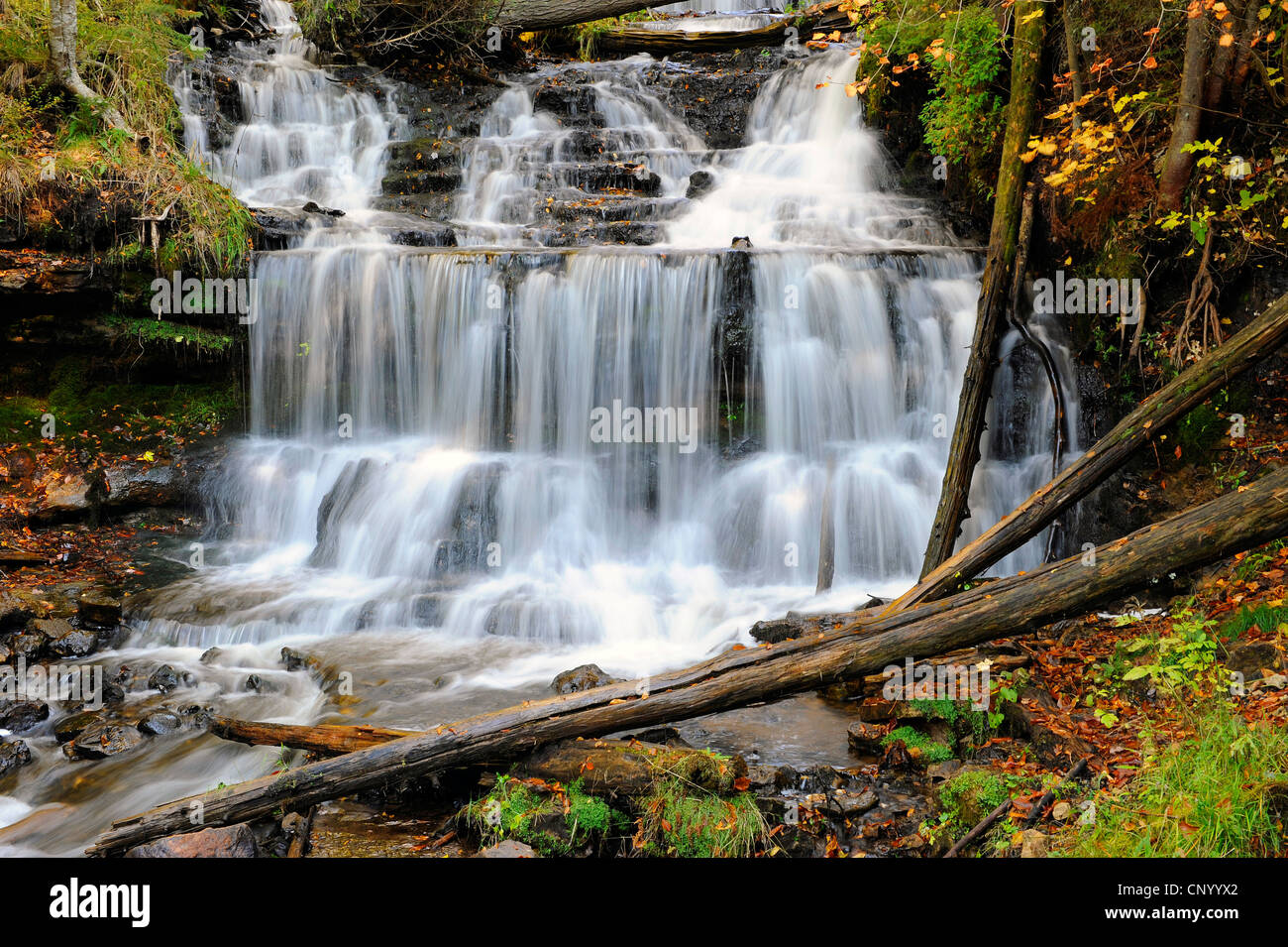 Wagner Wasserfälle Munising Michigan Upper Peninsula Stockfoto