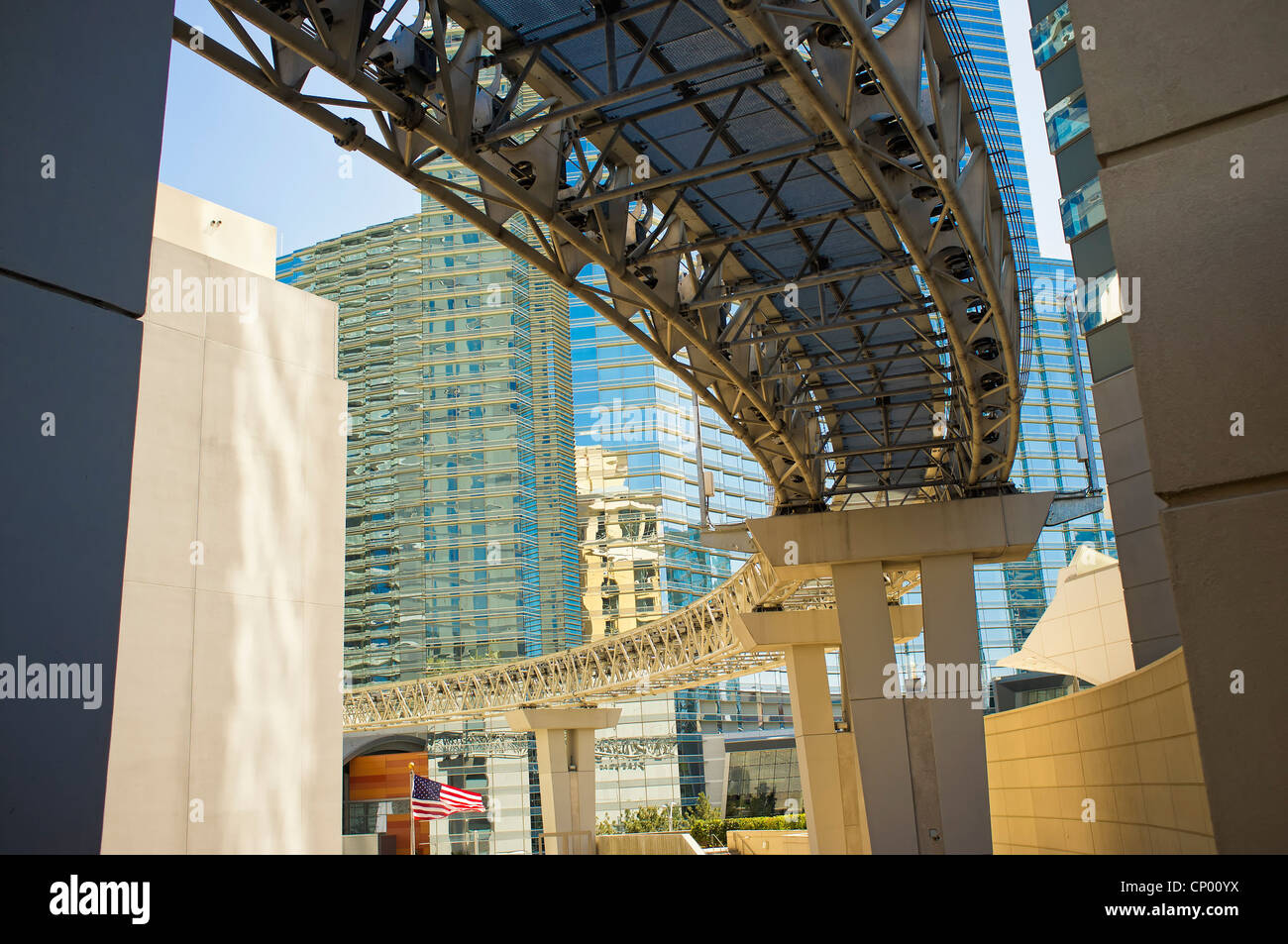 City Center Monorail Straßenbahn Las Vegas Stockfoto