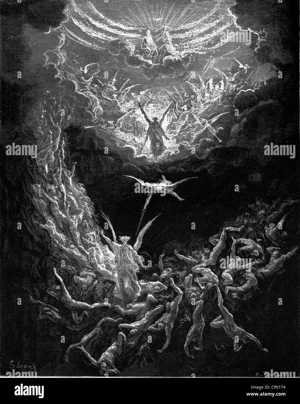 Religion, Christentum, Armageddon, holzstich von Gustave Dore (1832