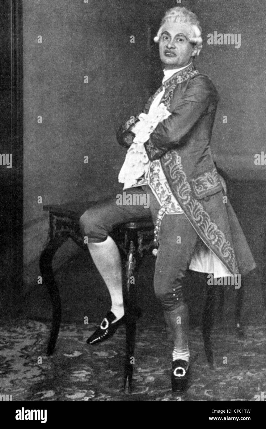 Kainz, Josef, 2.1.1858 - 20.9.1910, österreichischer Schauspieler, wie Franz Moor in dem Stück "Die Räuber" ('Die Räuber') von Friedrich Schillers, Deutsches Theater, Berlin, 16.11.1892, Stockfoto