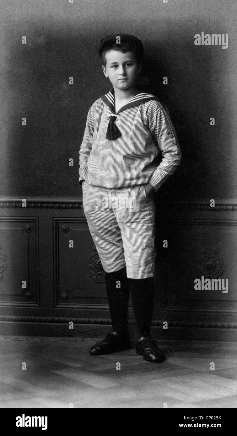 Personen, Kinder, Junge im Matrosenanzug, um 1900, Zusatz-Rechte-Clearences-nicht vorhanden Stockfoto