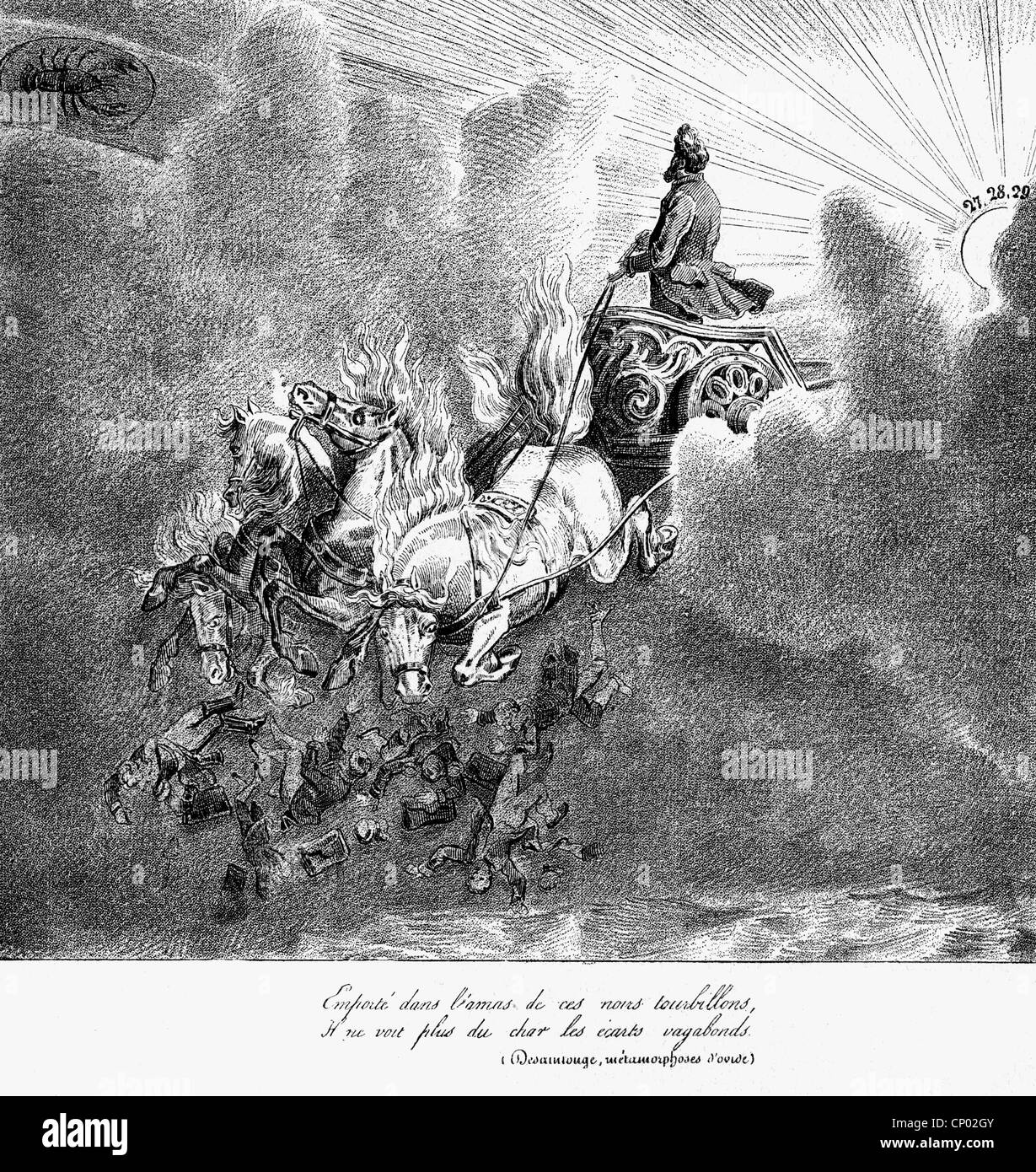 Louis Philippe, 6.10.733 - 26. 8.1850, König von Frankreich 7.8.1830 - 24.2.1848, Karikatur, "Wille der Nation", Holzgravur, 1830, Stockfoto