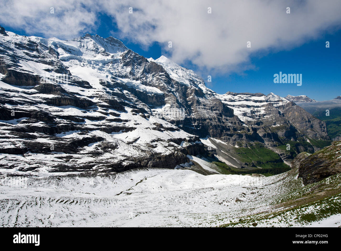 Jungfraumassiv, Schweiz, Berner Oberland Stockfoto