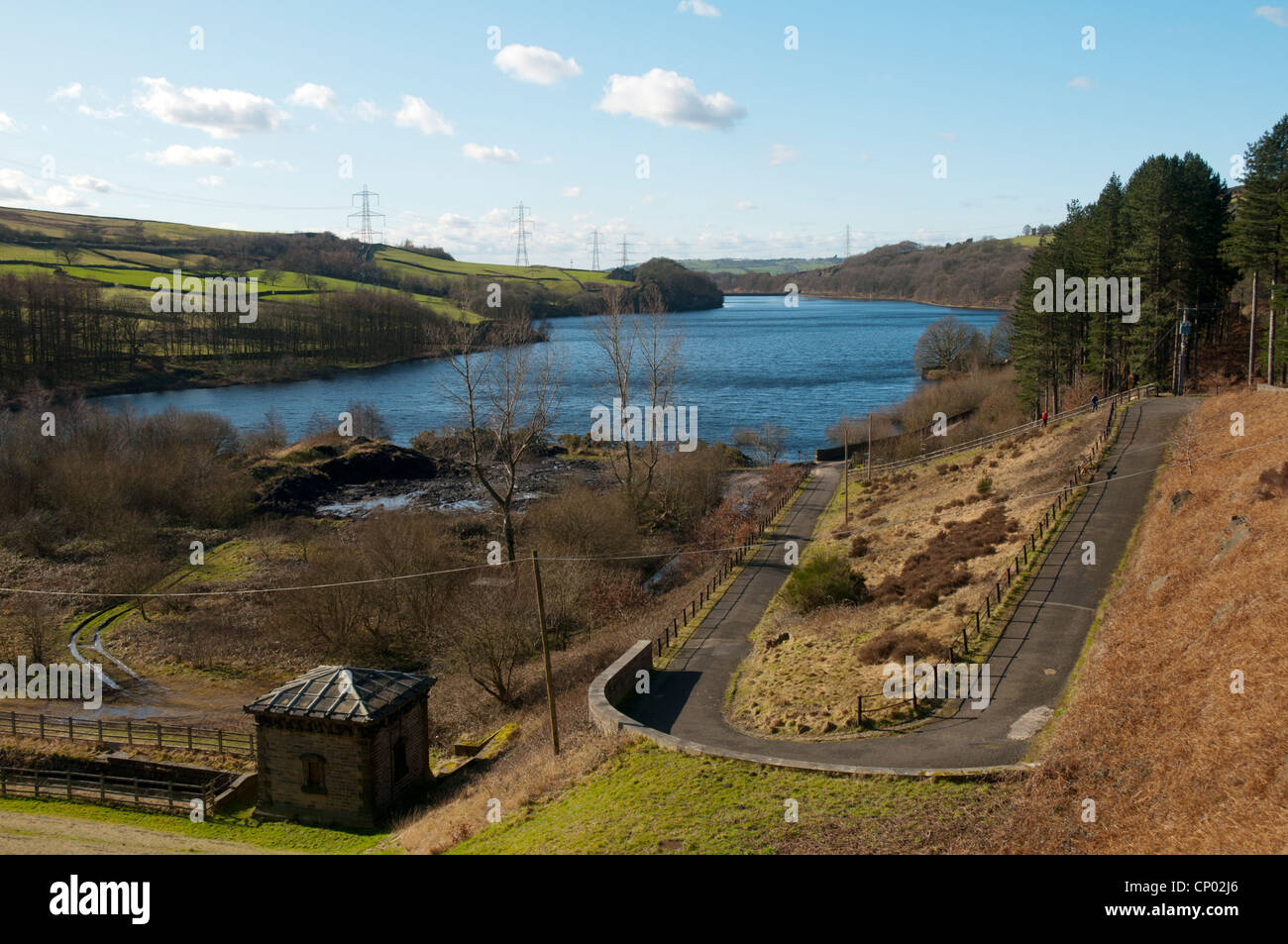 Valehouse Reservoir in den Longdendale Valley, Peak District, Derbyshire, England, UK Stockfoto