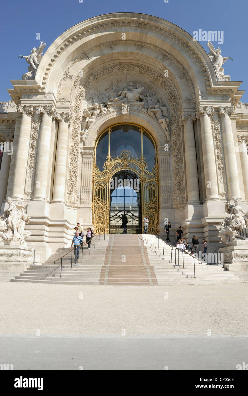 Petit Palais Musee Fassade, Paris Frankreich. Stockfoto