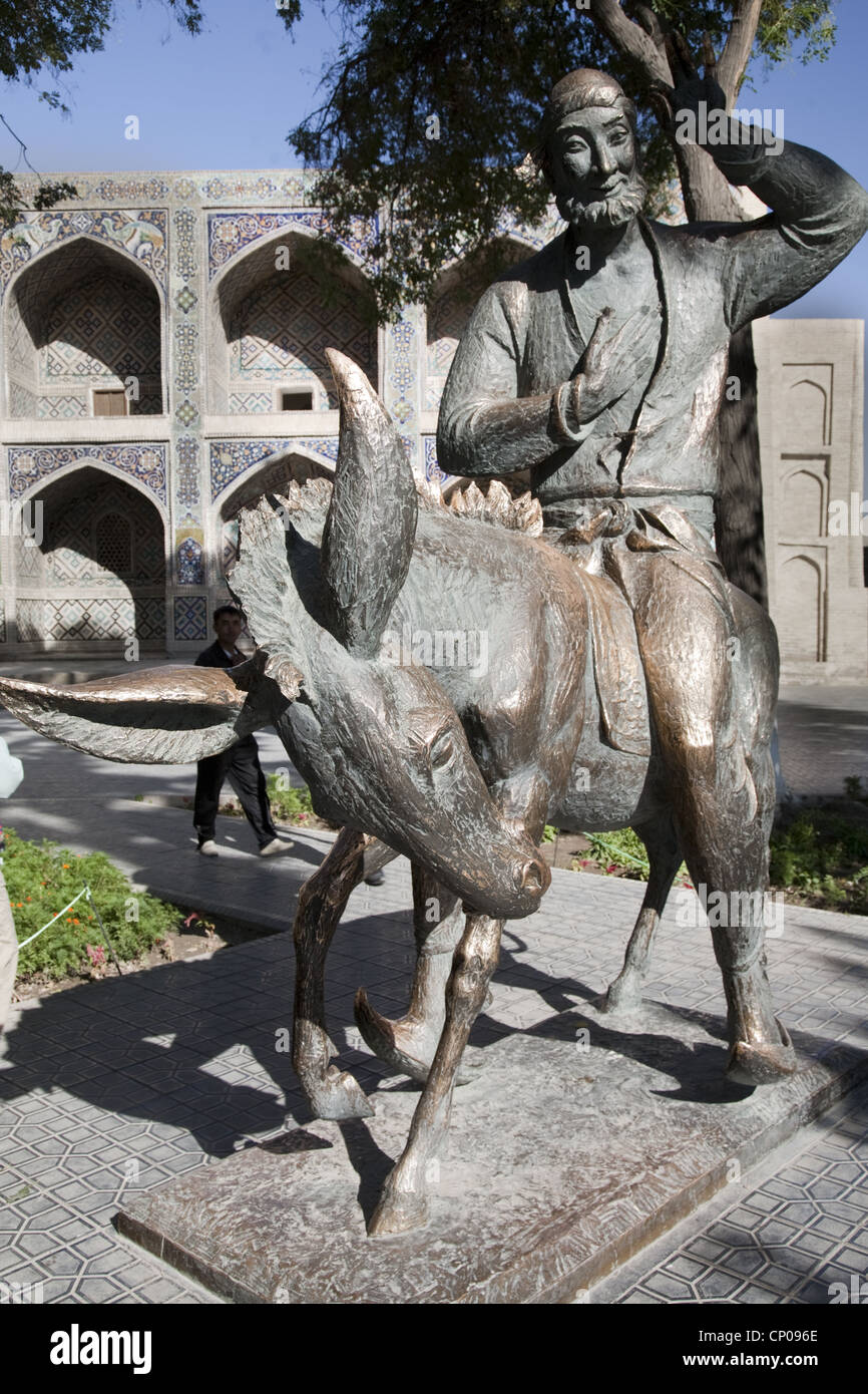 Hoja Nasruddin in Lyabi Hauz Buchara Stockfoto