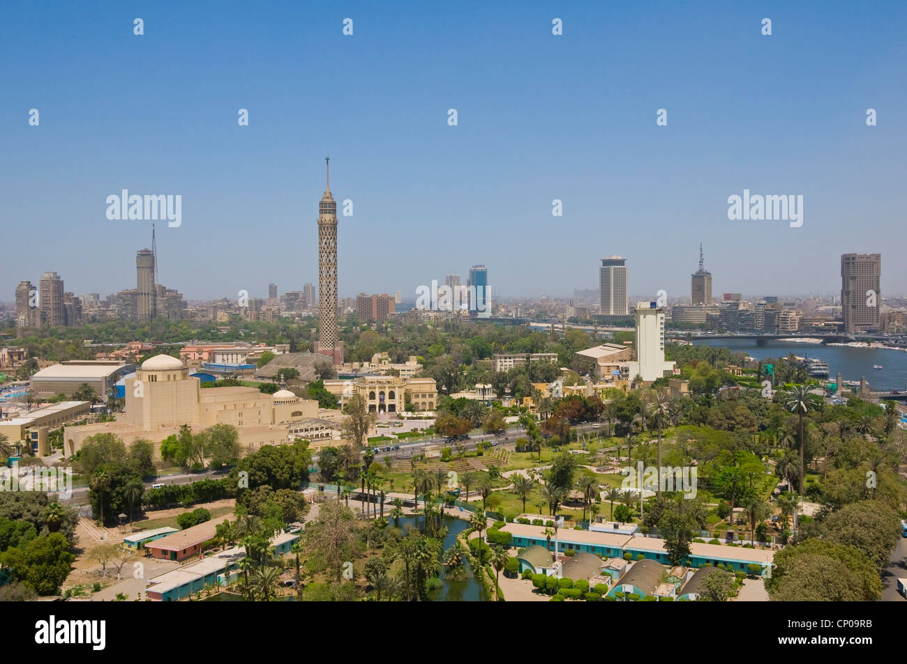 Ansicht der Gegend Zamalek Kairo Ägypten Stockfoto