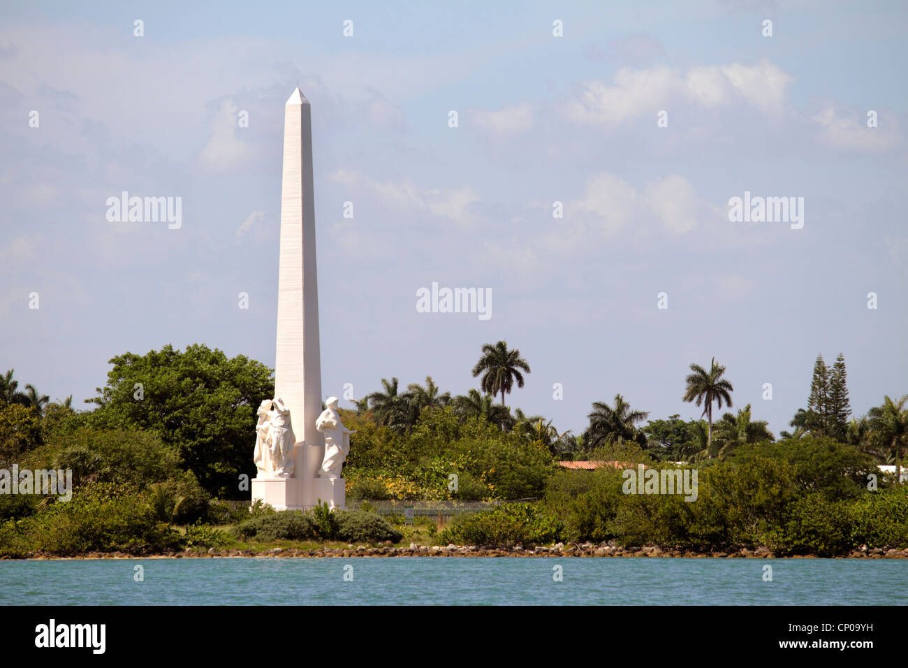 Miami Beach, Florida, Biscayne Bay, Monument Island, FL120331320 Stockfoto