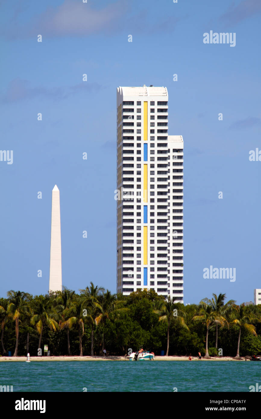 Miami Beach Florida, Biscayne Bay, Monument Island, West Avenue Wohngebäude, Skyline der Stadt, Waverly, FL120331324 Stockfoto