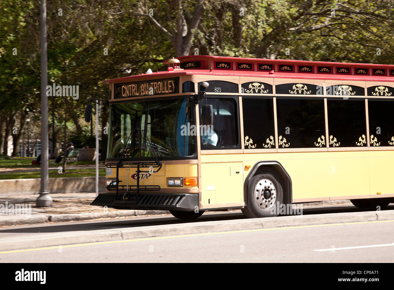 St.Petersburg Transit Authority (PSTA} Bushaltestelle Innenstadt von St. Petersburg, FL Stockfoto