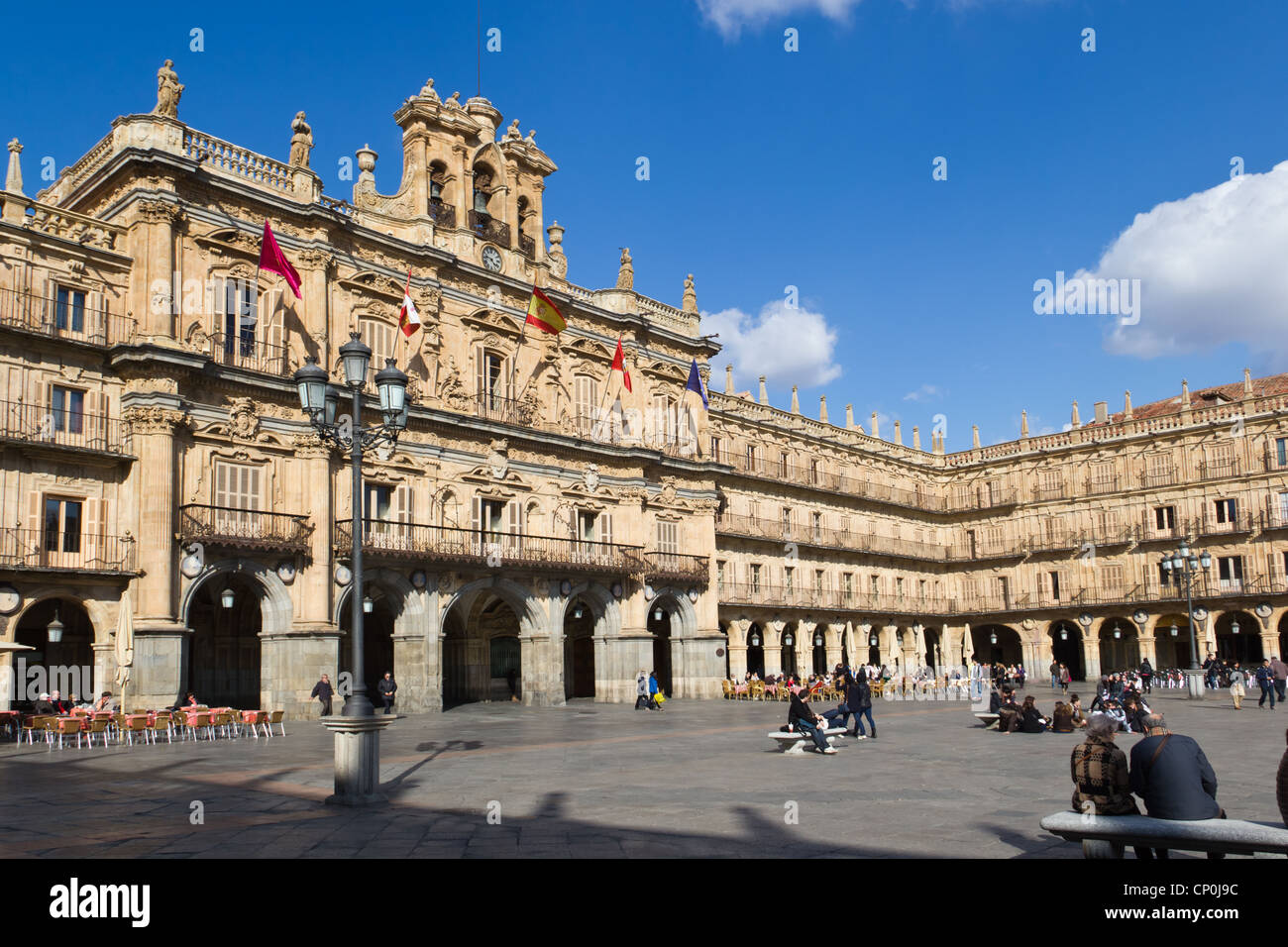 Salamanca - Plaza Mayor Stockfoto